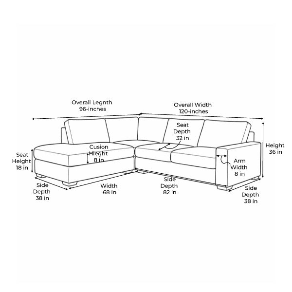 Cuddle Umber Veylo Two-Piece Sectional