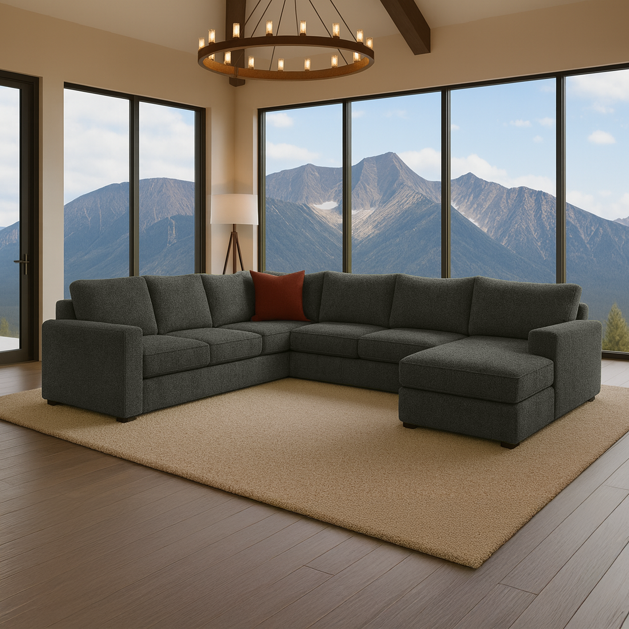 Charcoal Halworth Three-Piece Sectional