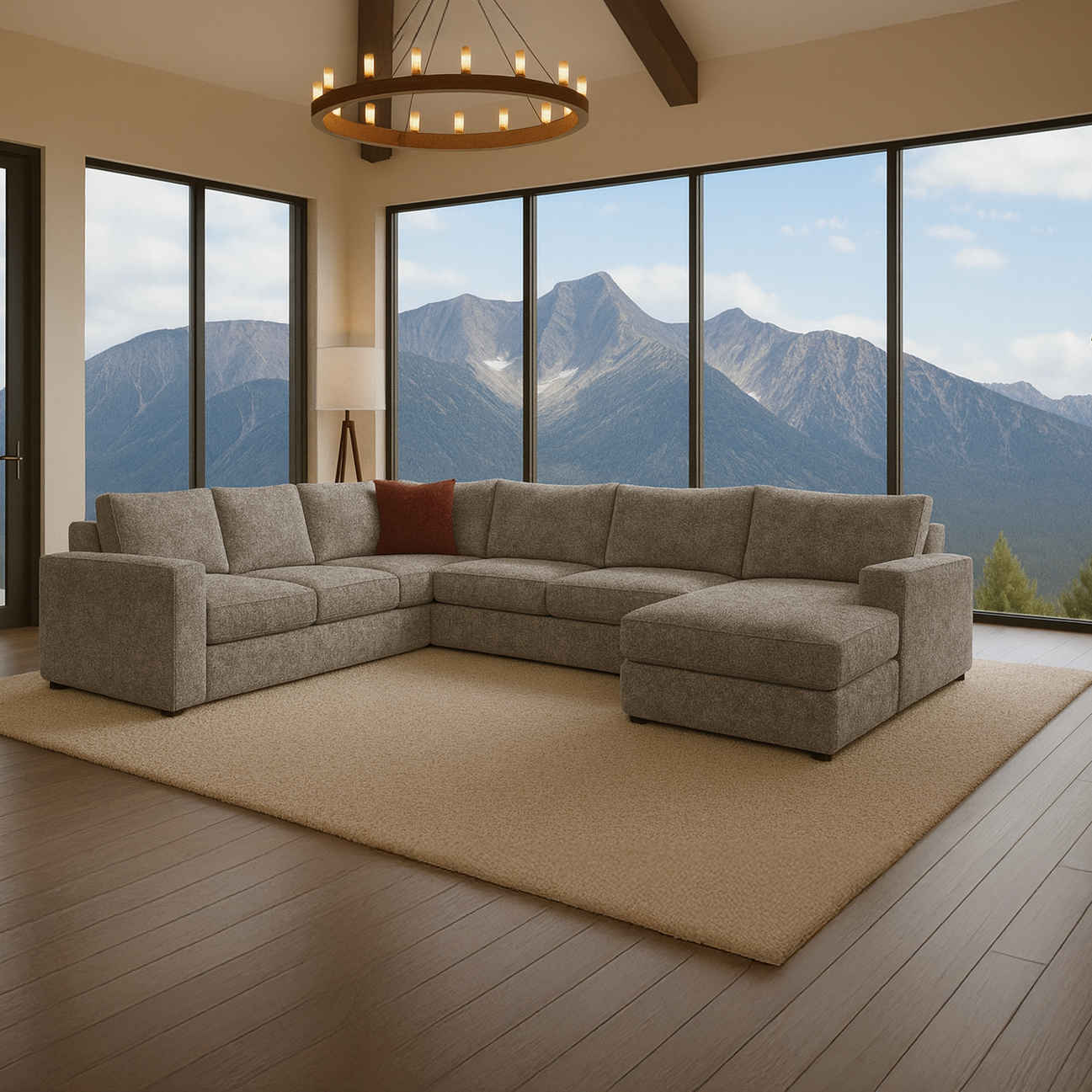 Pewter Halworth Three-Piece Sectional