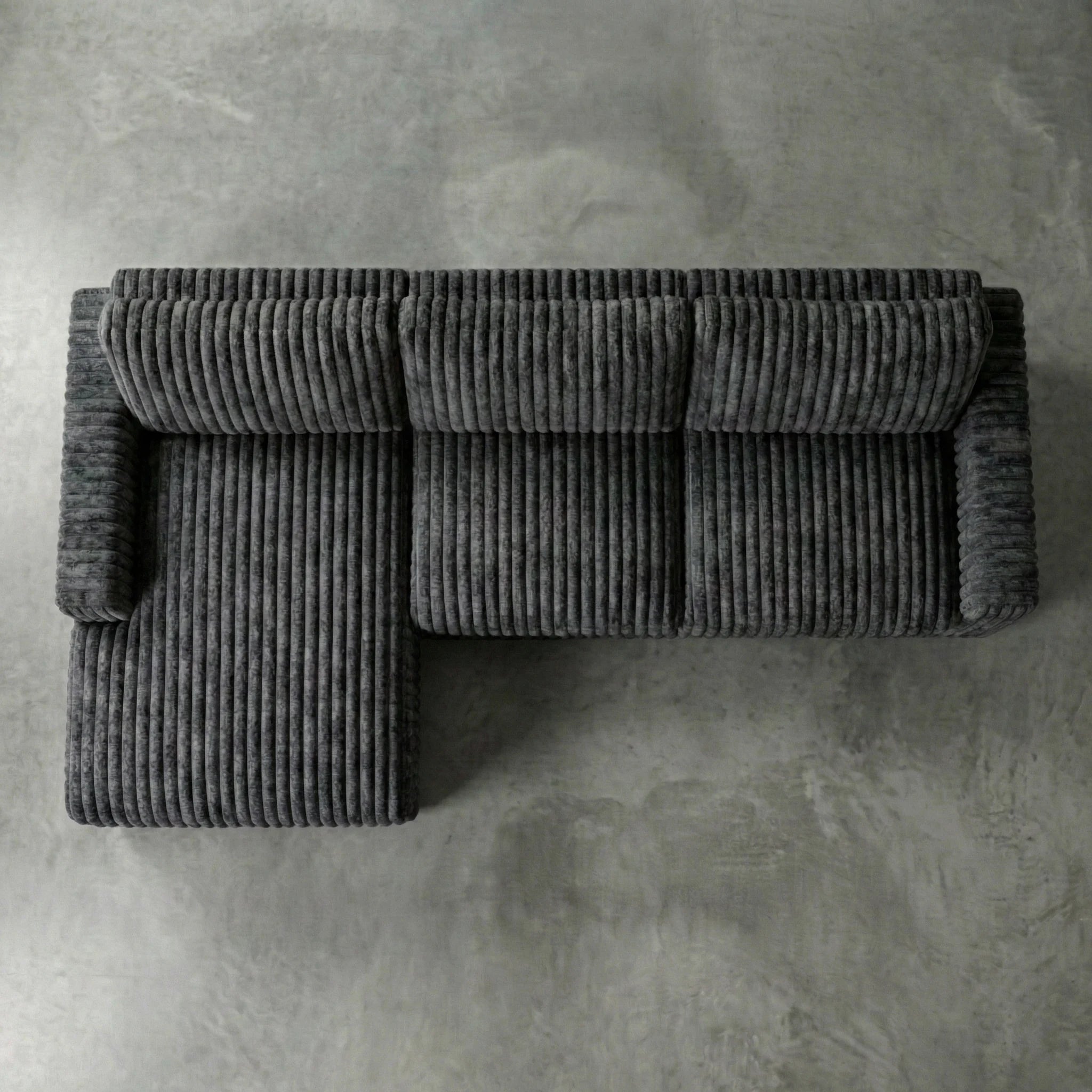 Big Wig Charcoal Two-Piece Chaise Sectional