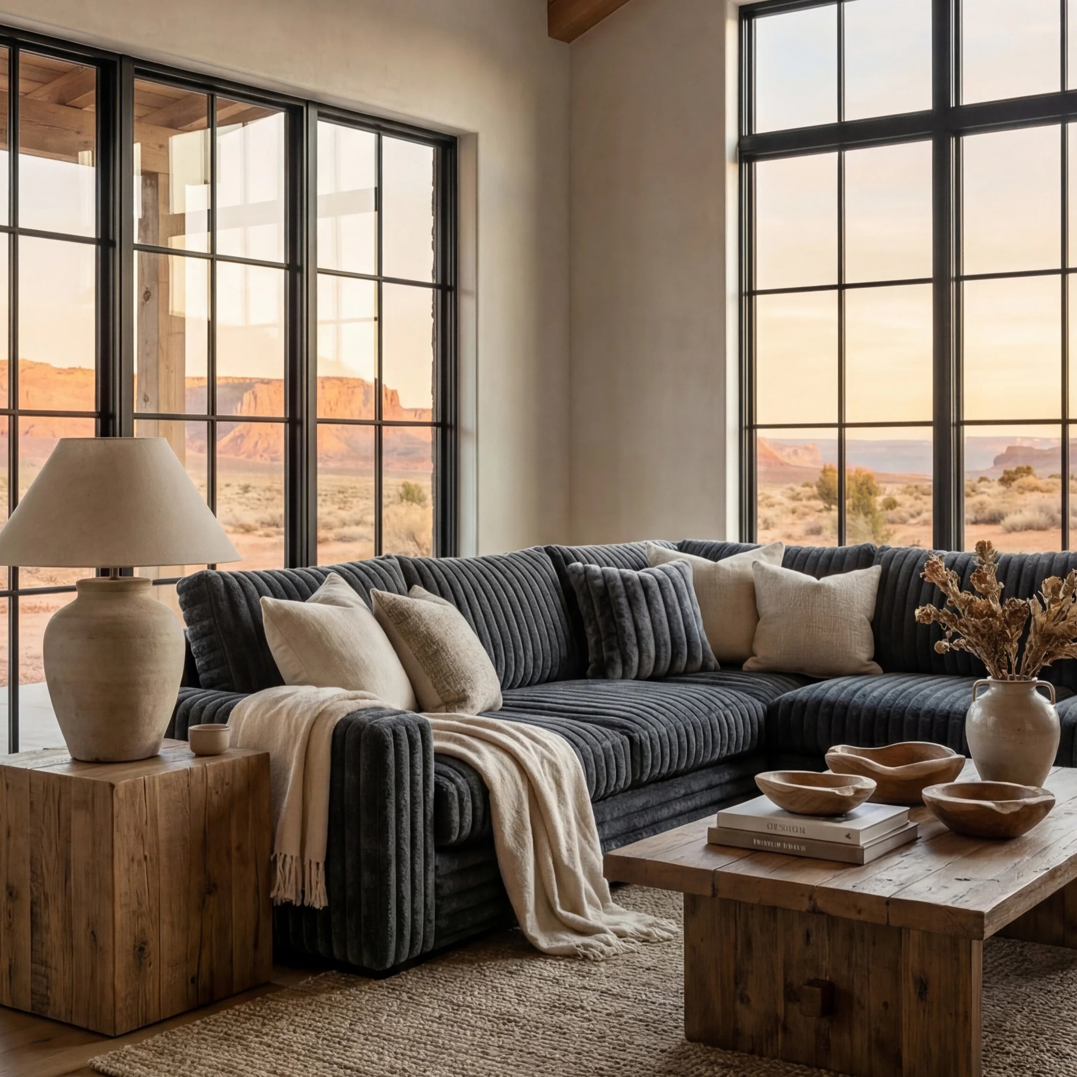 Big Wig Charcoal Two-Piece Sectional