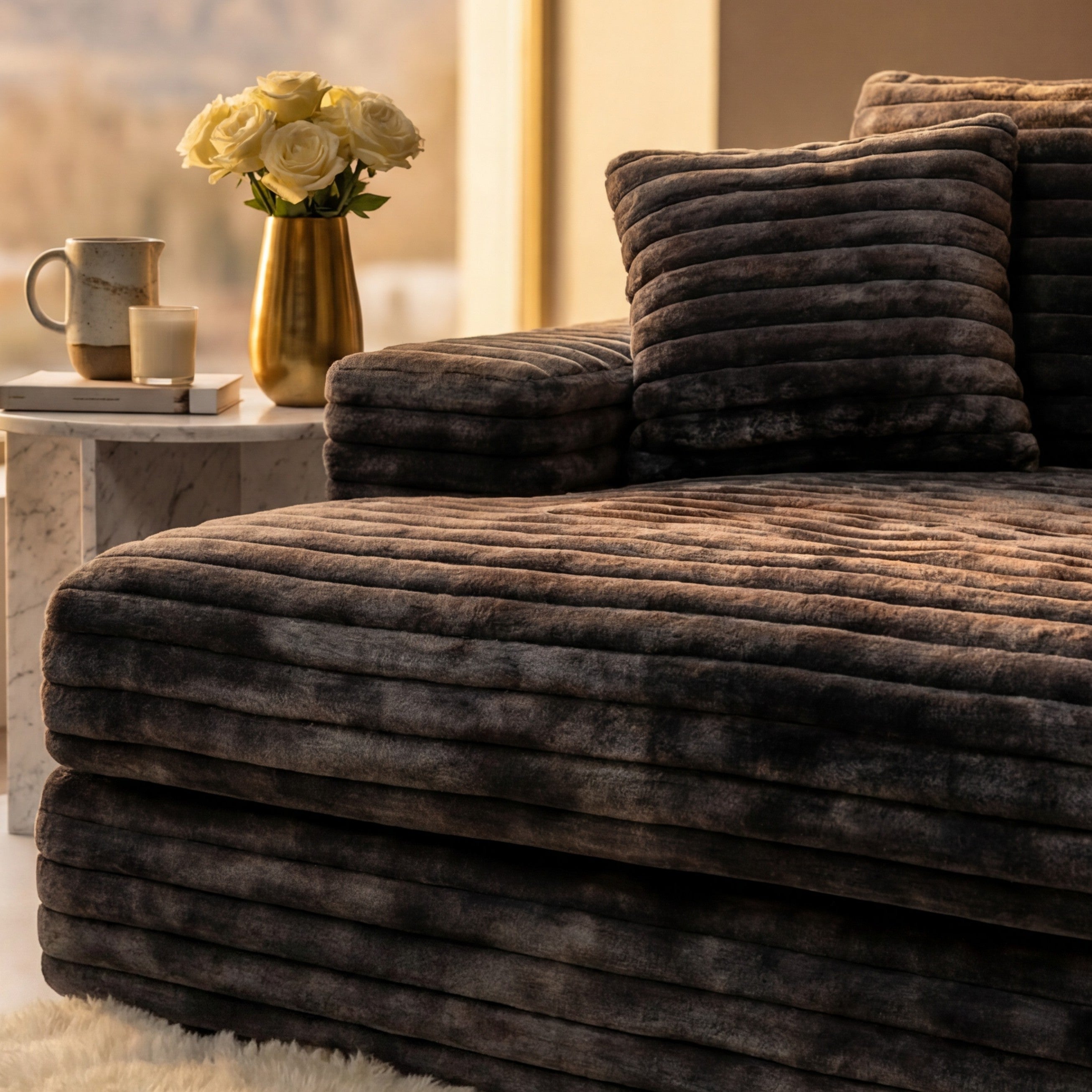 Big Wig Charcoal Three-Piece Sectional