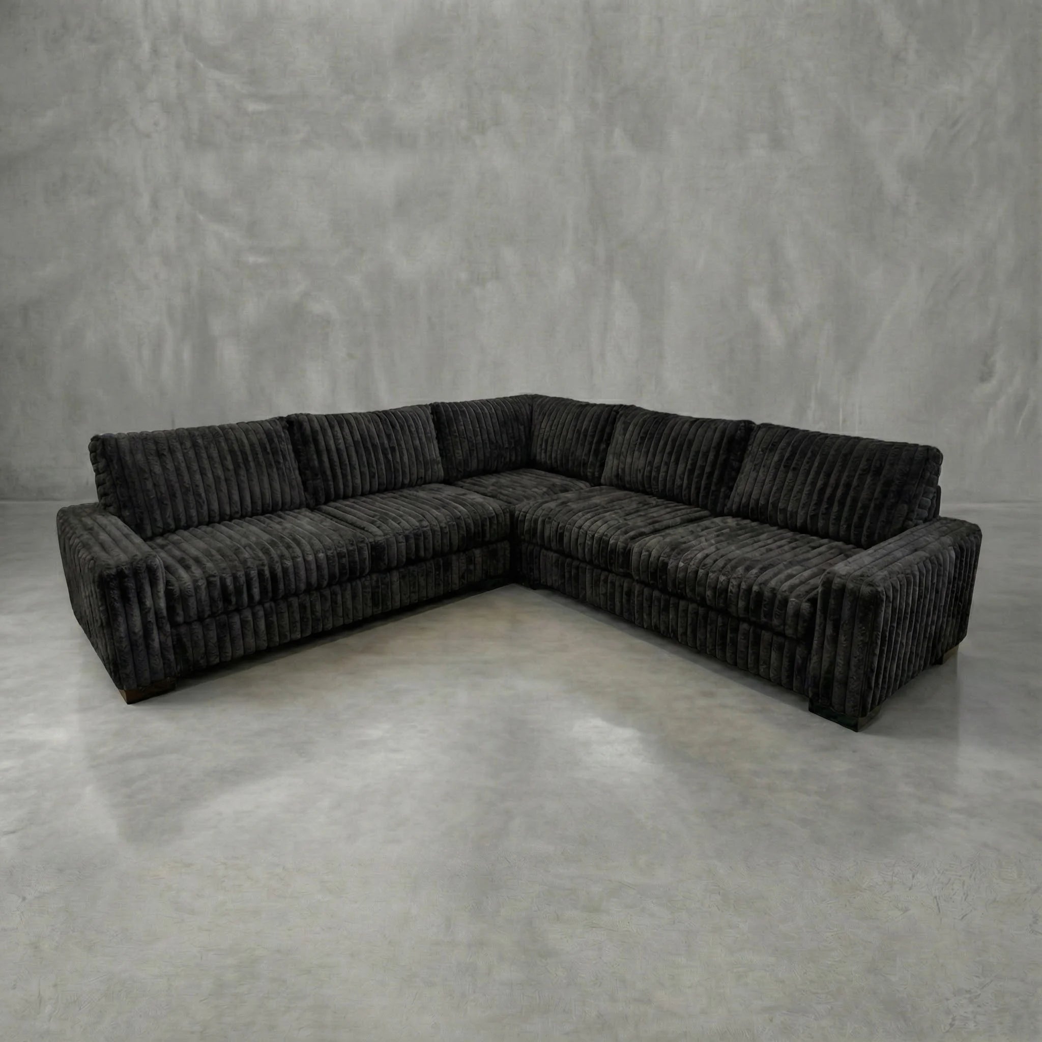 Big Wig Charcoal Three-Piece Sectional