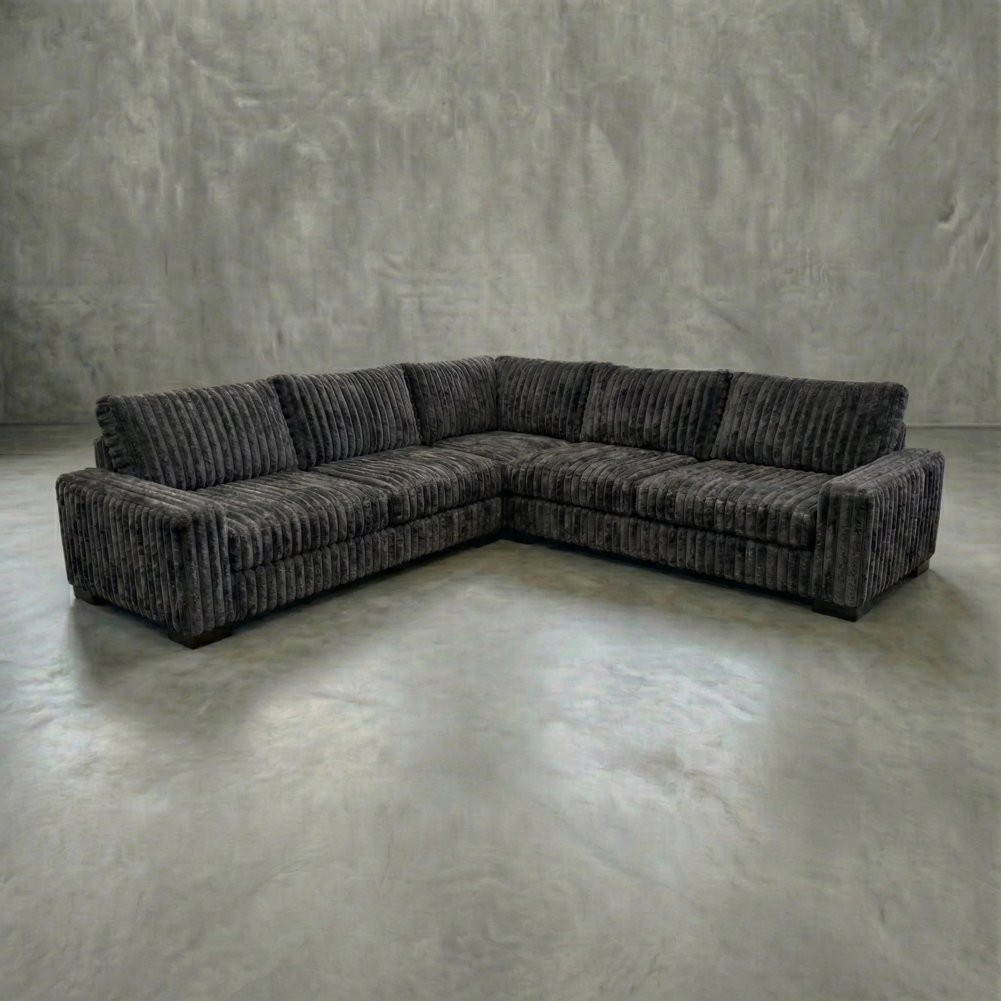 Big Wig Charcoal Three-Piece Sectional