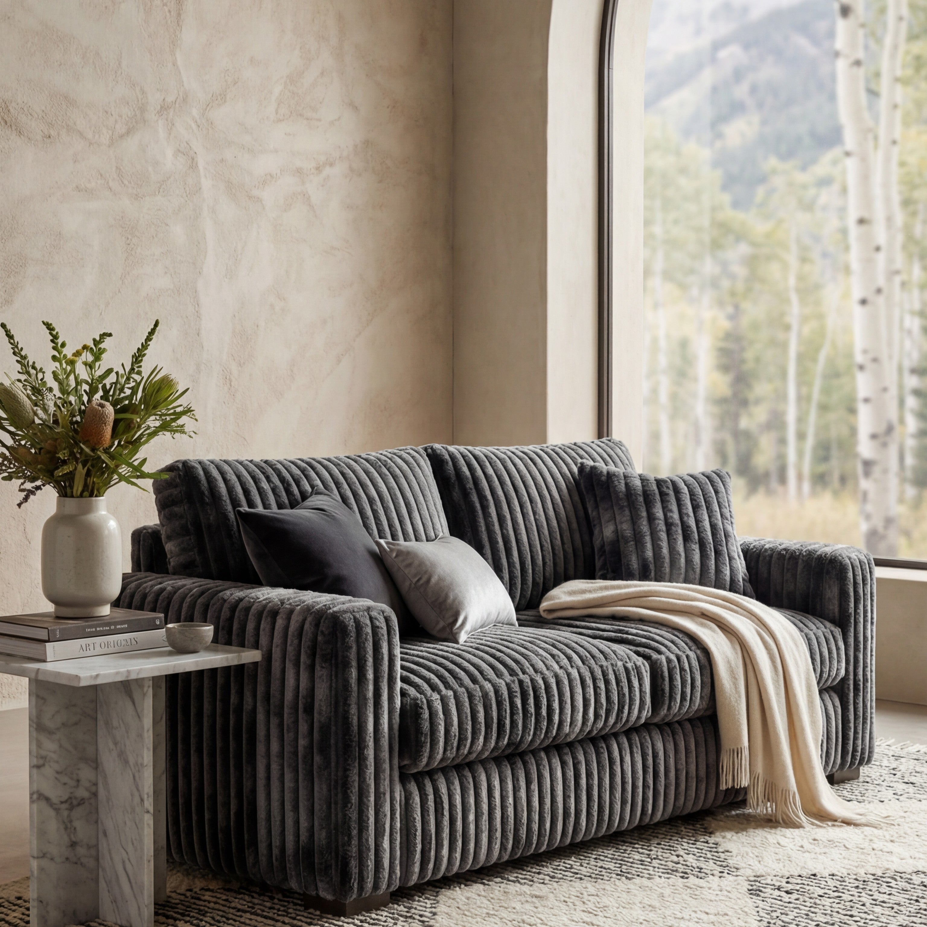 Big Wig Charcoal Sofa