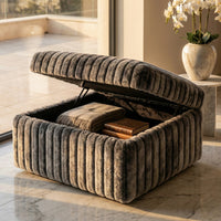 Big Wig Charcoal Modular Ottoman