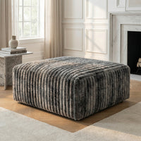Big Wig Charcoal Modular Ottoman