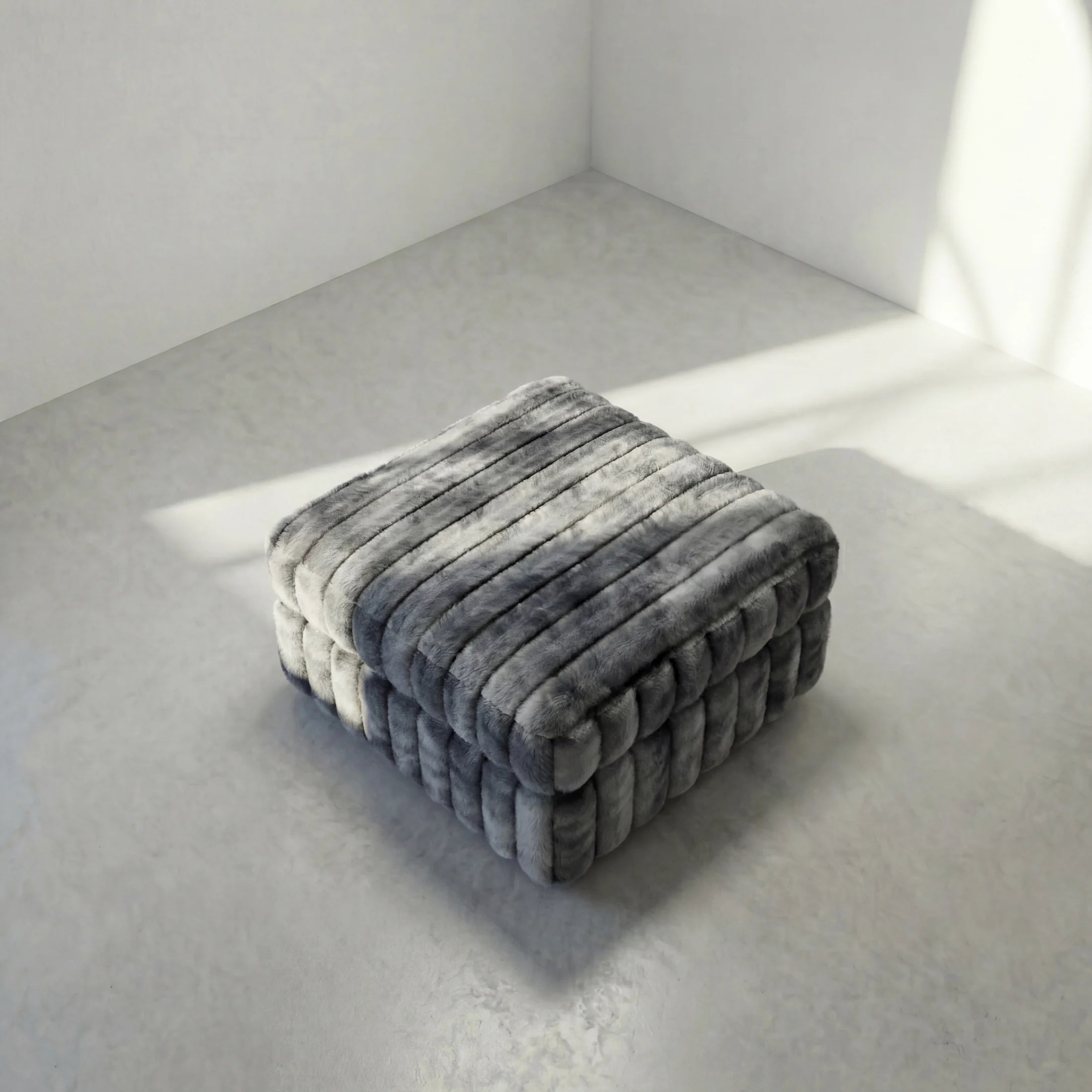 Big Wig Charcoal Modular Ottoman
