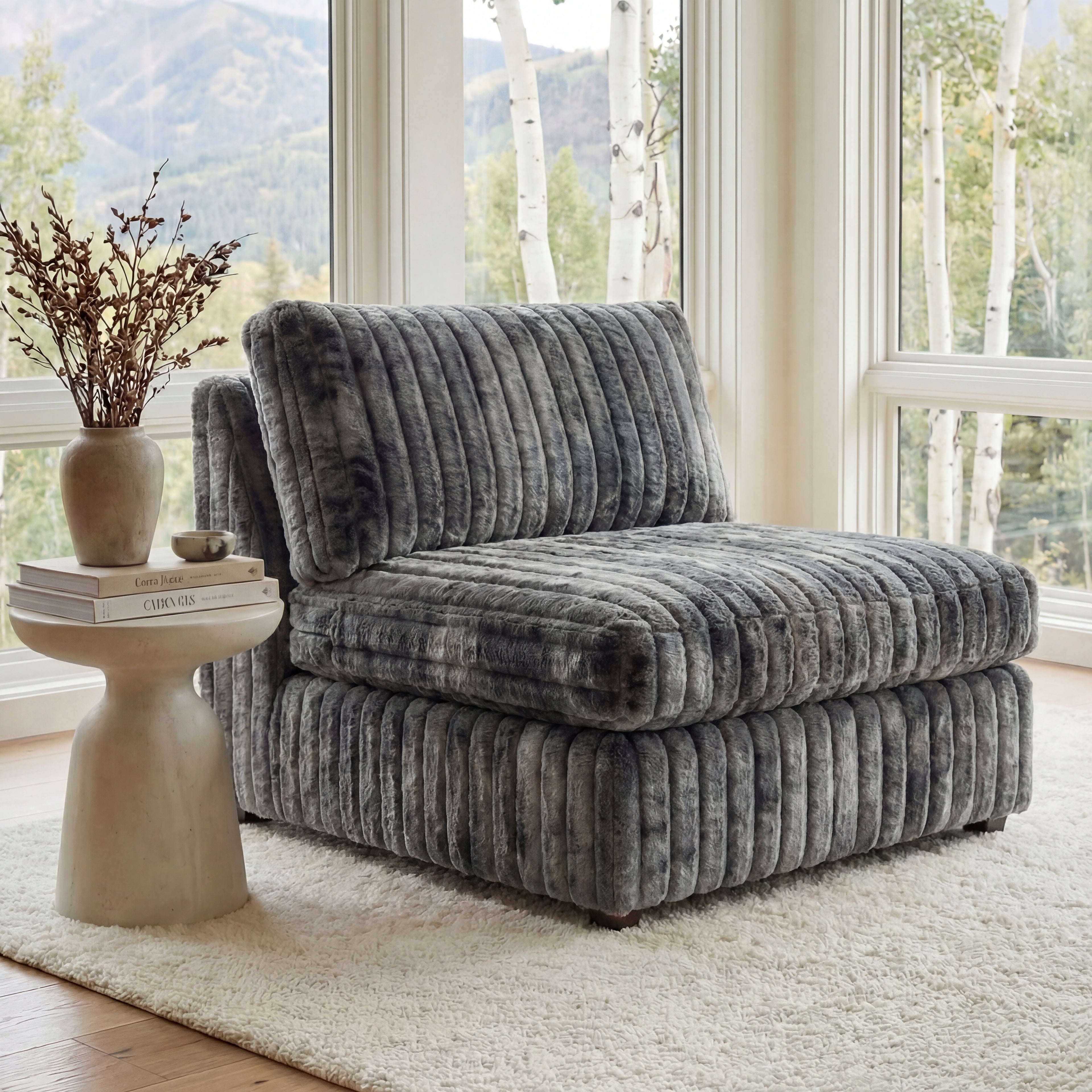 Big Wig Charcoal Modular Bench