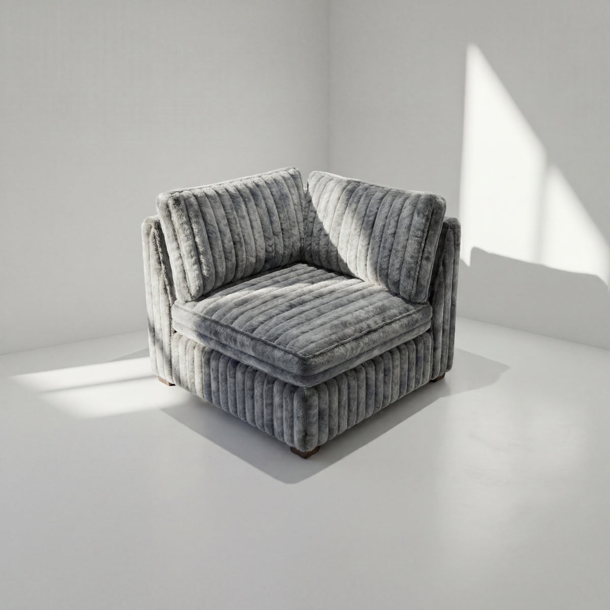 Big Wig Charcoal Modular Corner