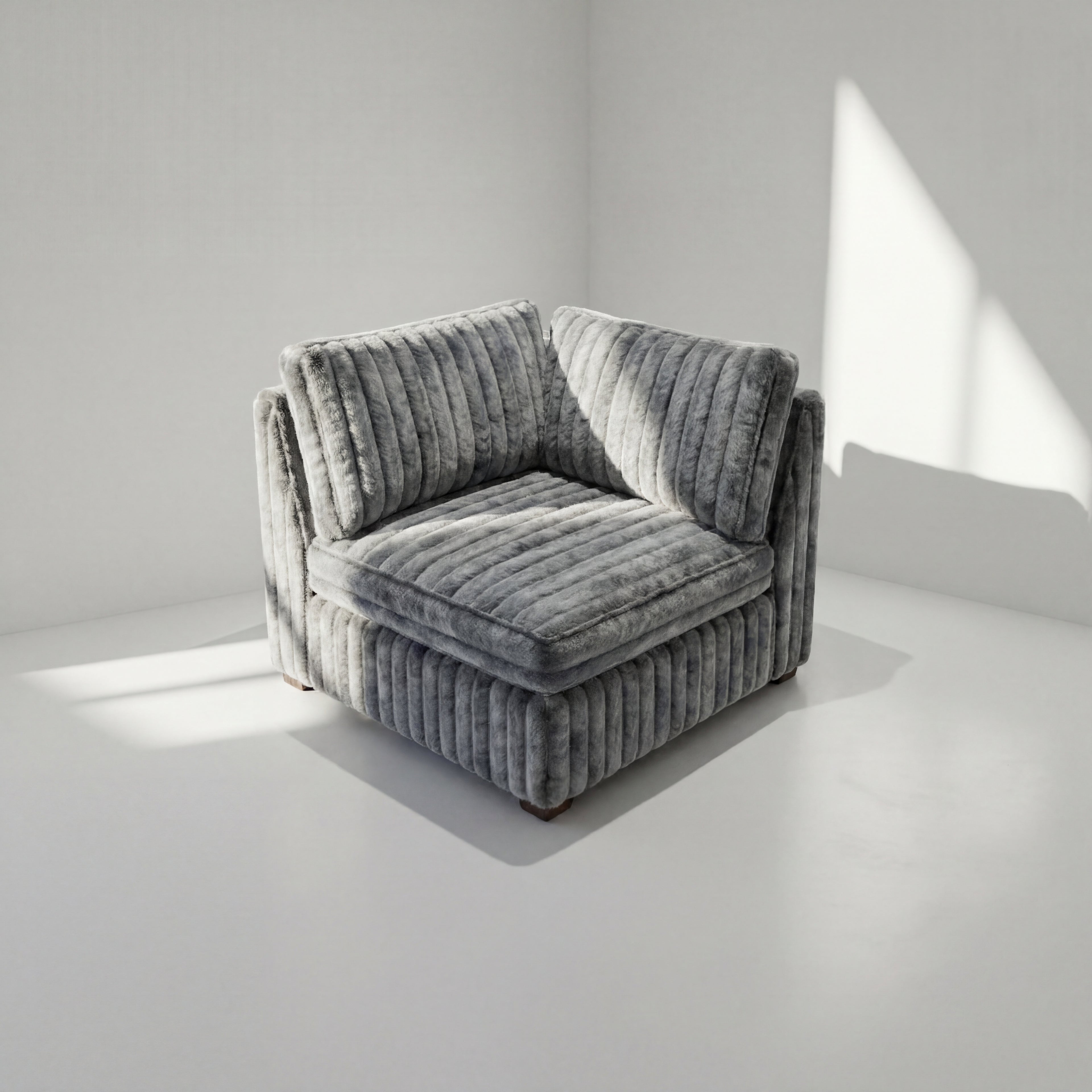Big Wig Charcoal Modular Corner