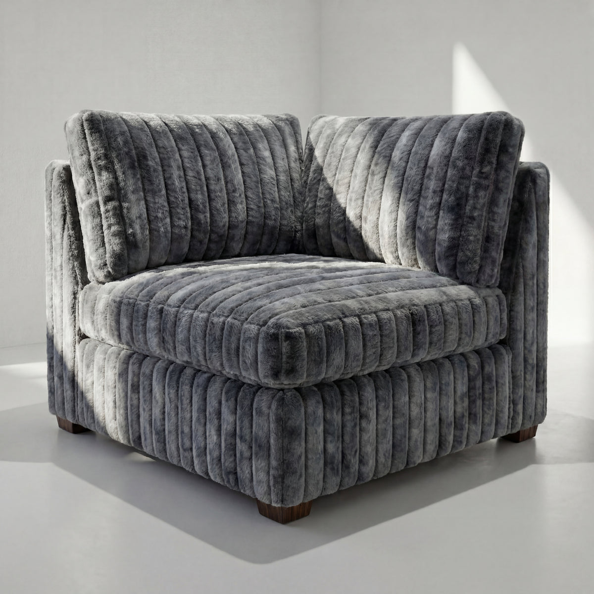 Big Wig Charcoal Modular Corner