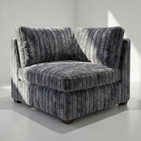 Big Wig Charcoal Modular Corner