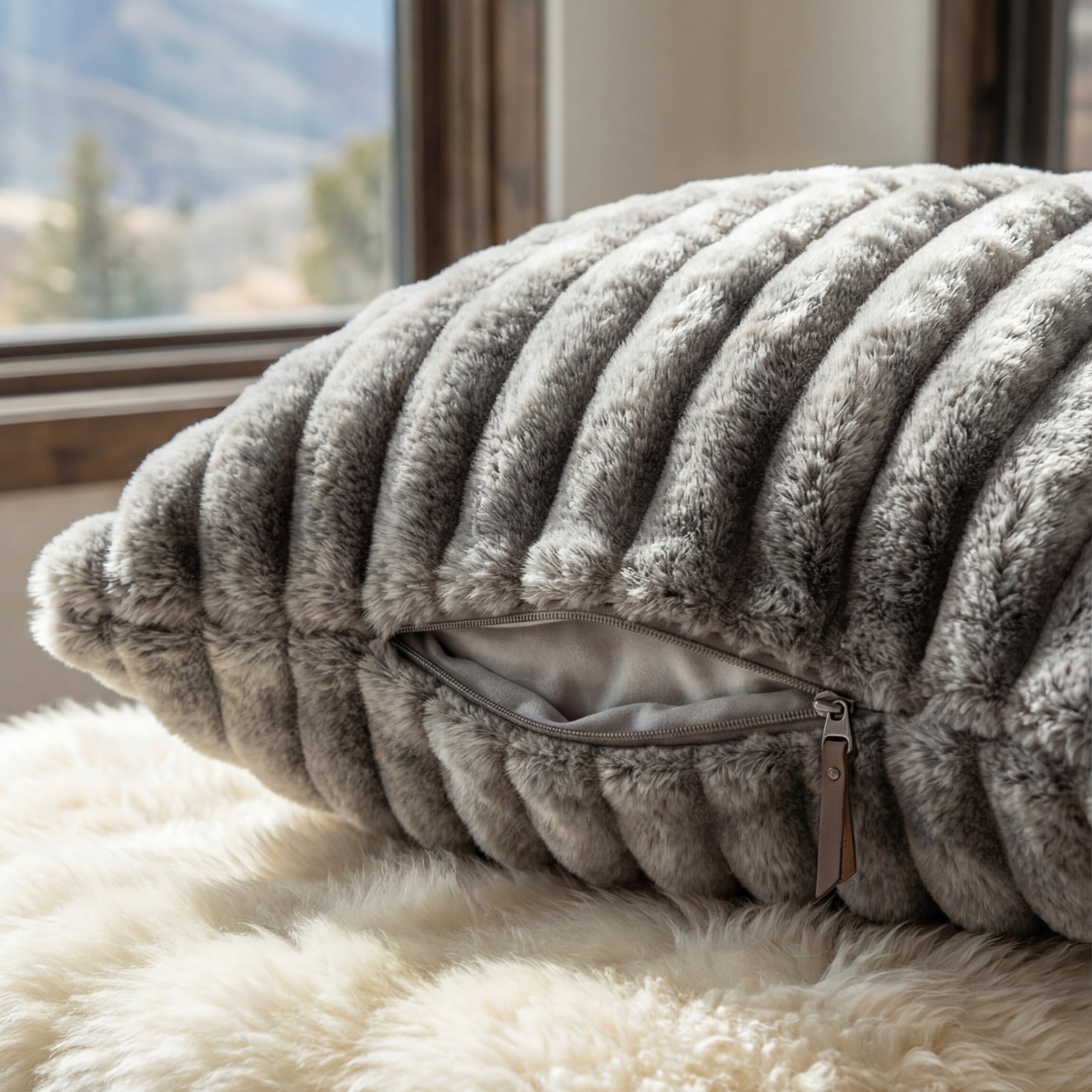 Big Wig Grey Three-Piece Chaise Sectional