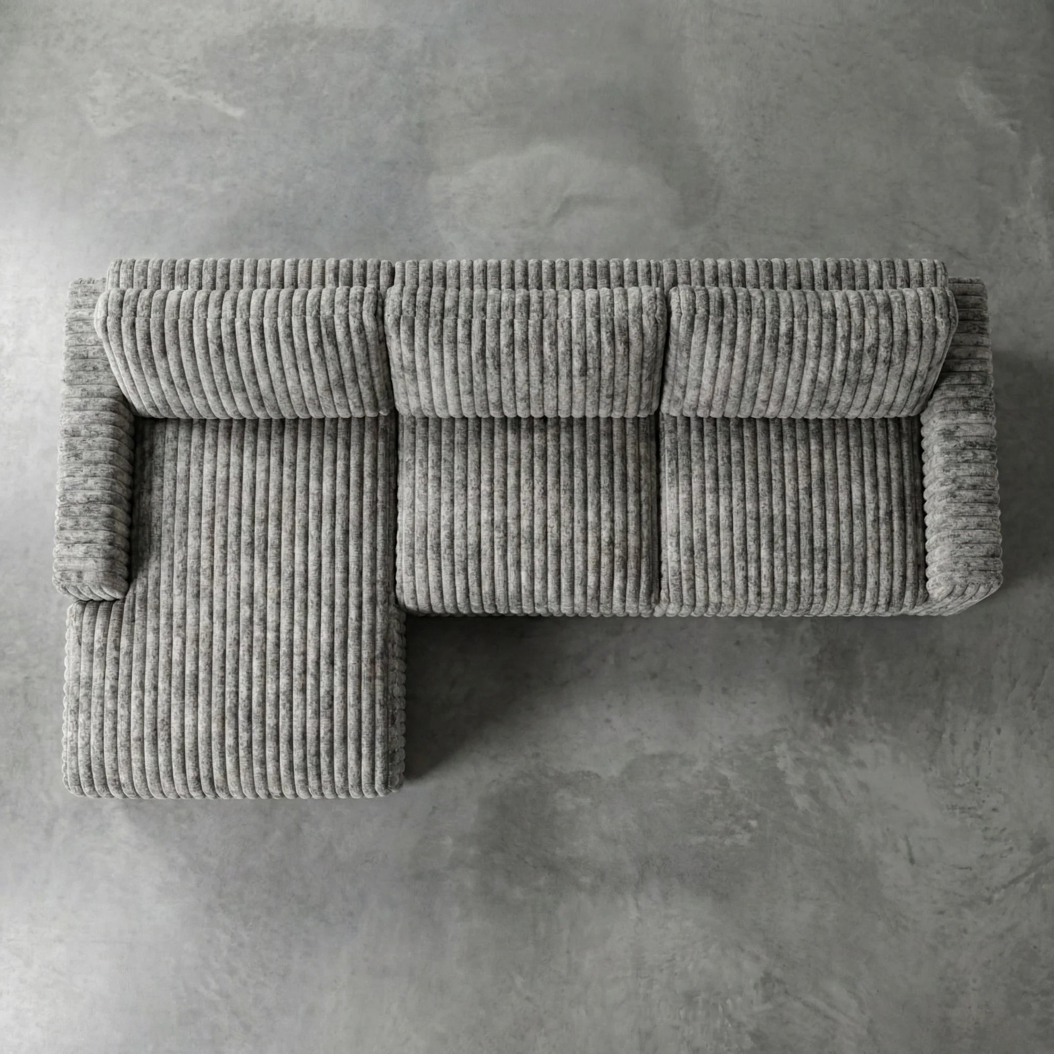 Big Wig Grey Two-Piece Chaise Sectional