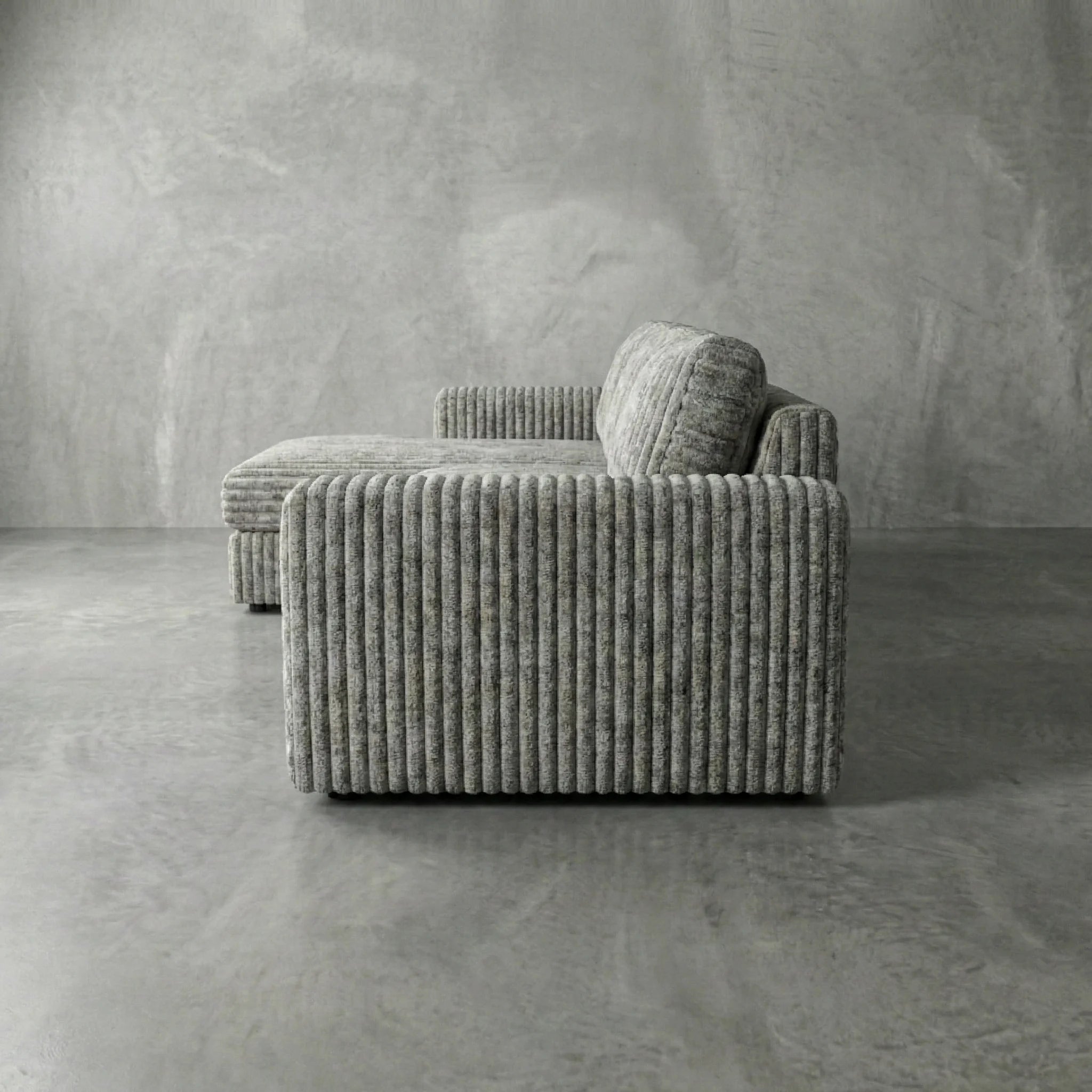 Big Wig Grey Two-Piece Chaise Sectional