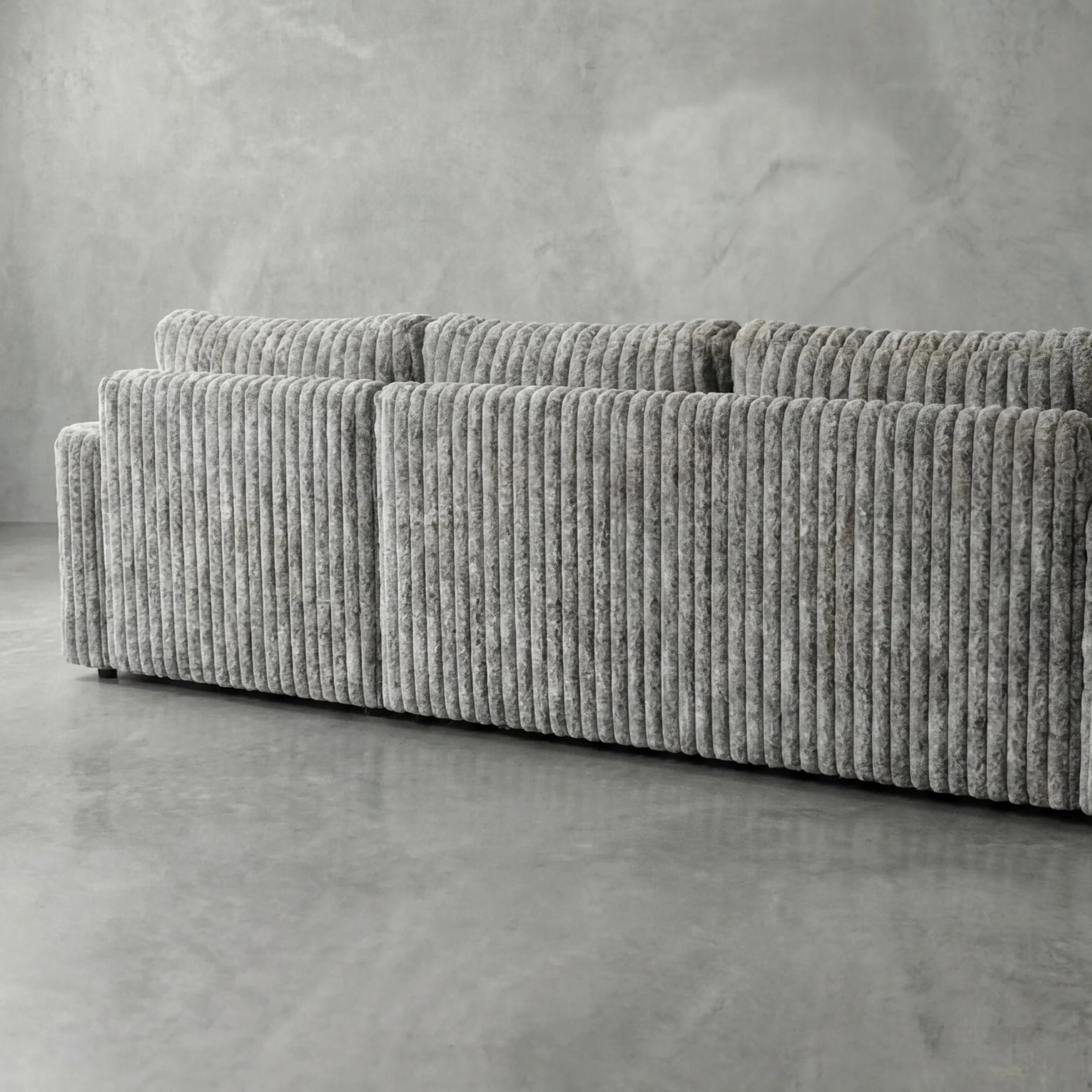Big Wig Grey Three-Piece Double Chaise Sectional
