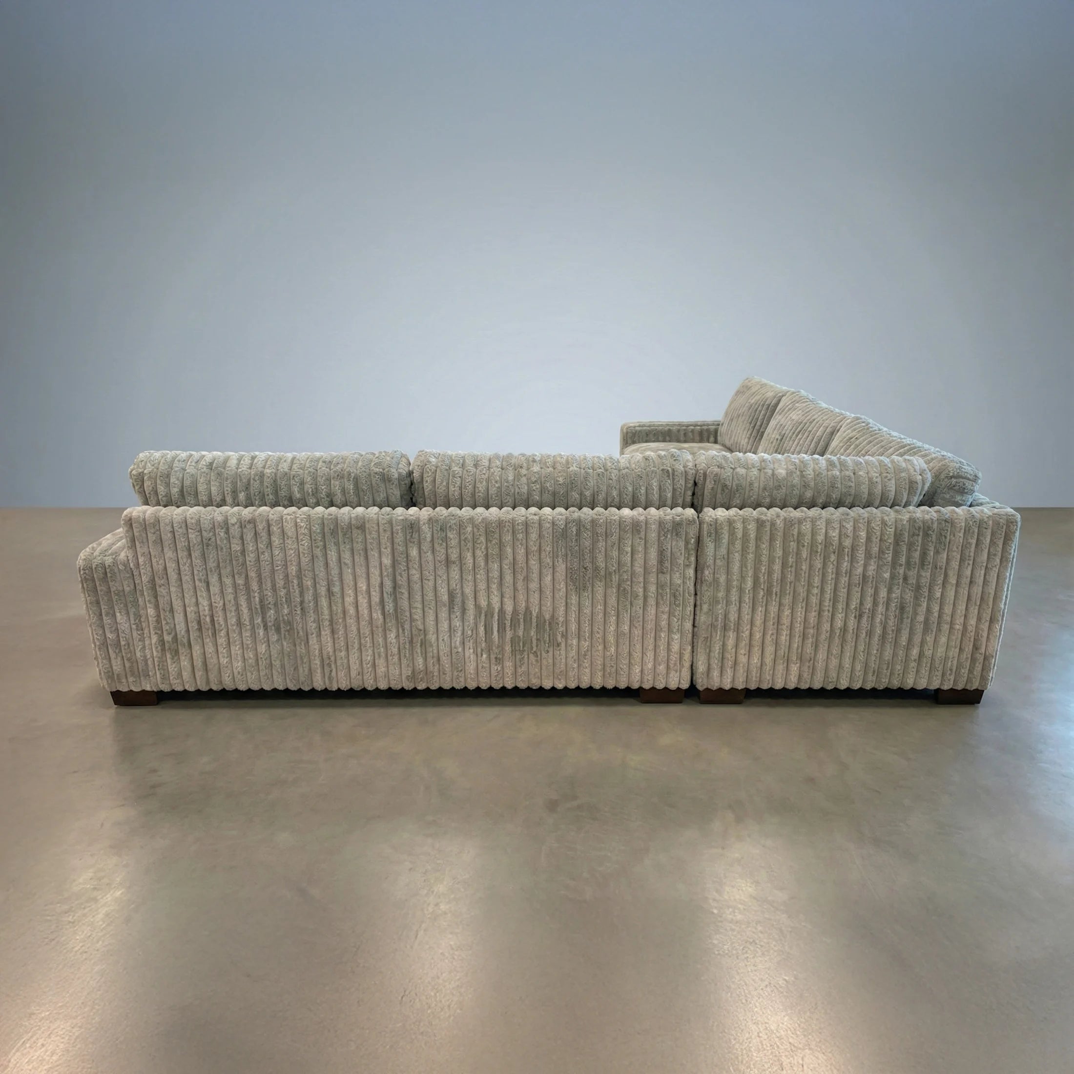Big Wig Grey Three-Piece Chaise Sectional