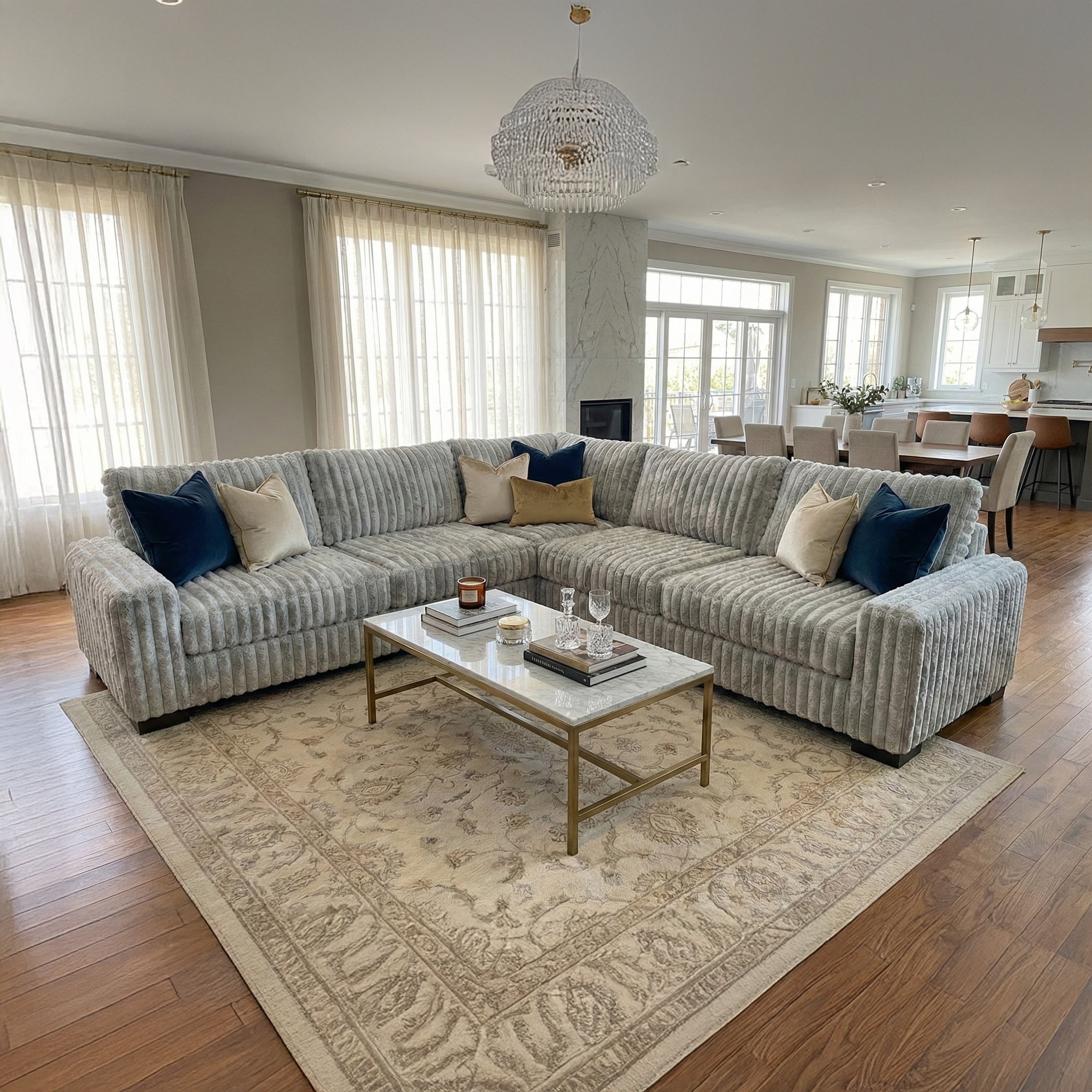 Big Wig Grey Three-Piece Sectional