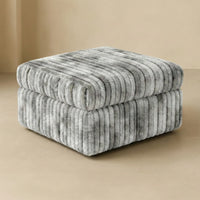 Big Wig Grey Modular Ottoman