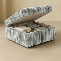 Big Wig Grey Modular Ottoman