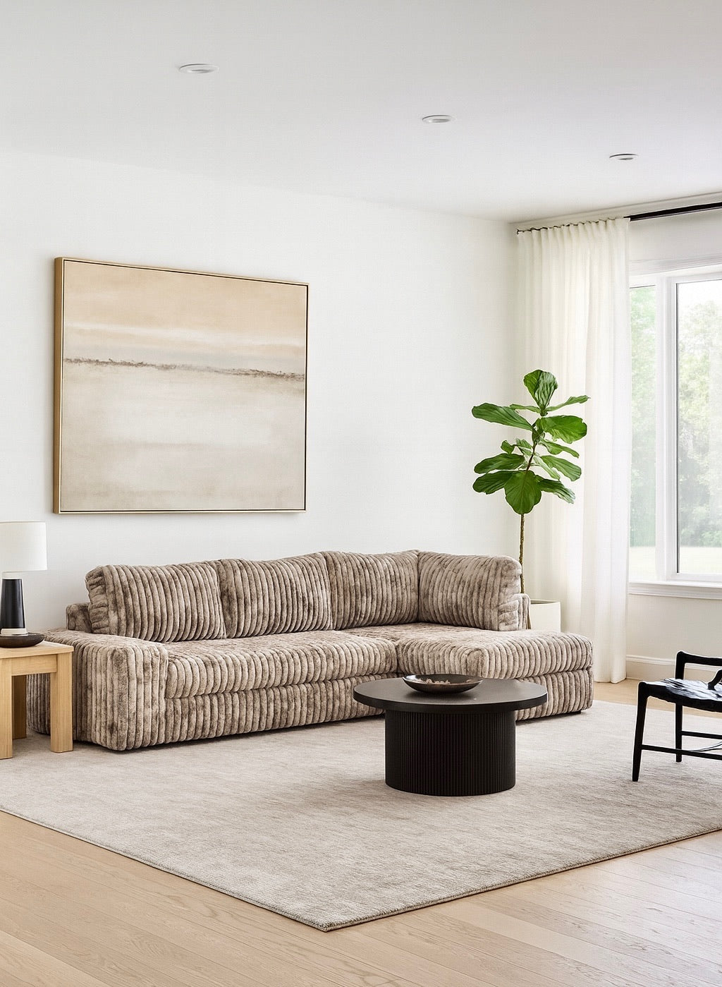 Big Wig Grey Two-Piece Chaise Sectional