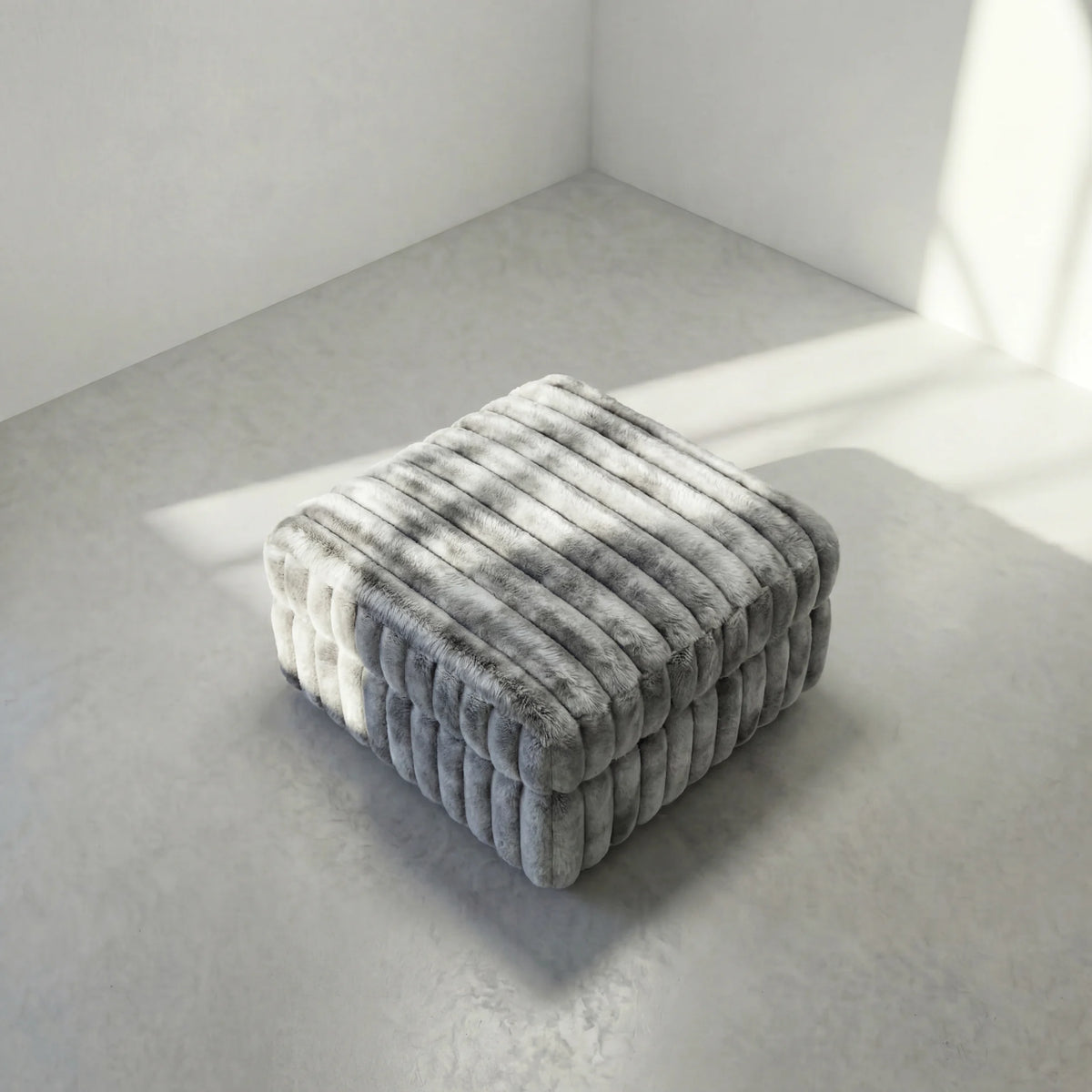 Big Wig Grey Modular Ottoman