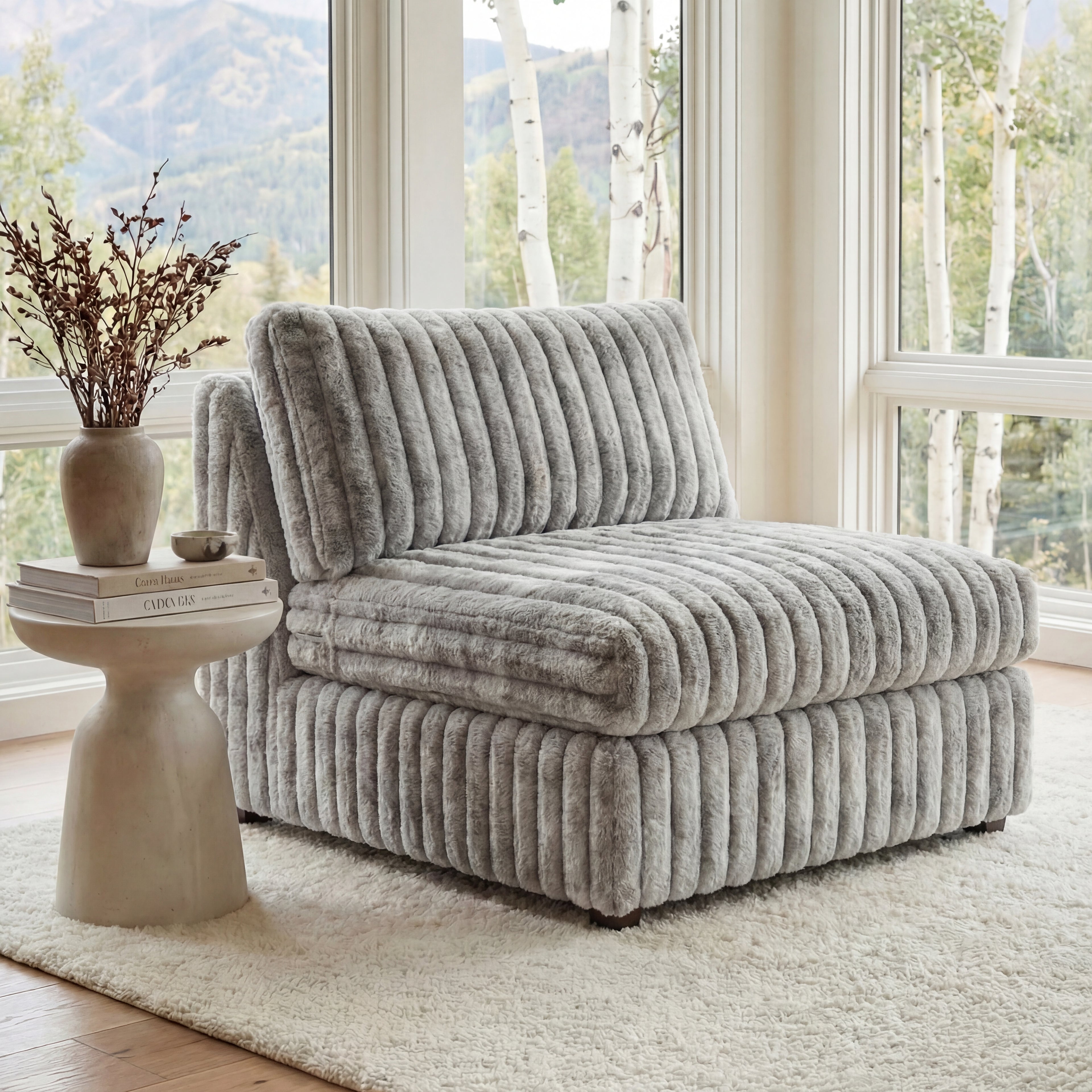Big Wig Grey Modular Bench