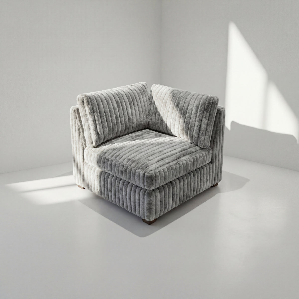 Big Wig Grey Modular Corner