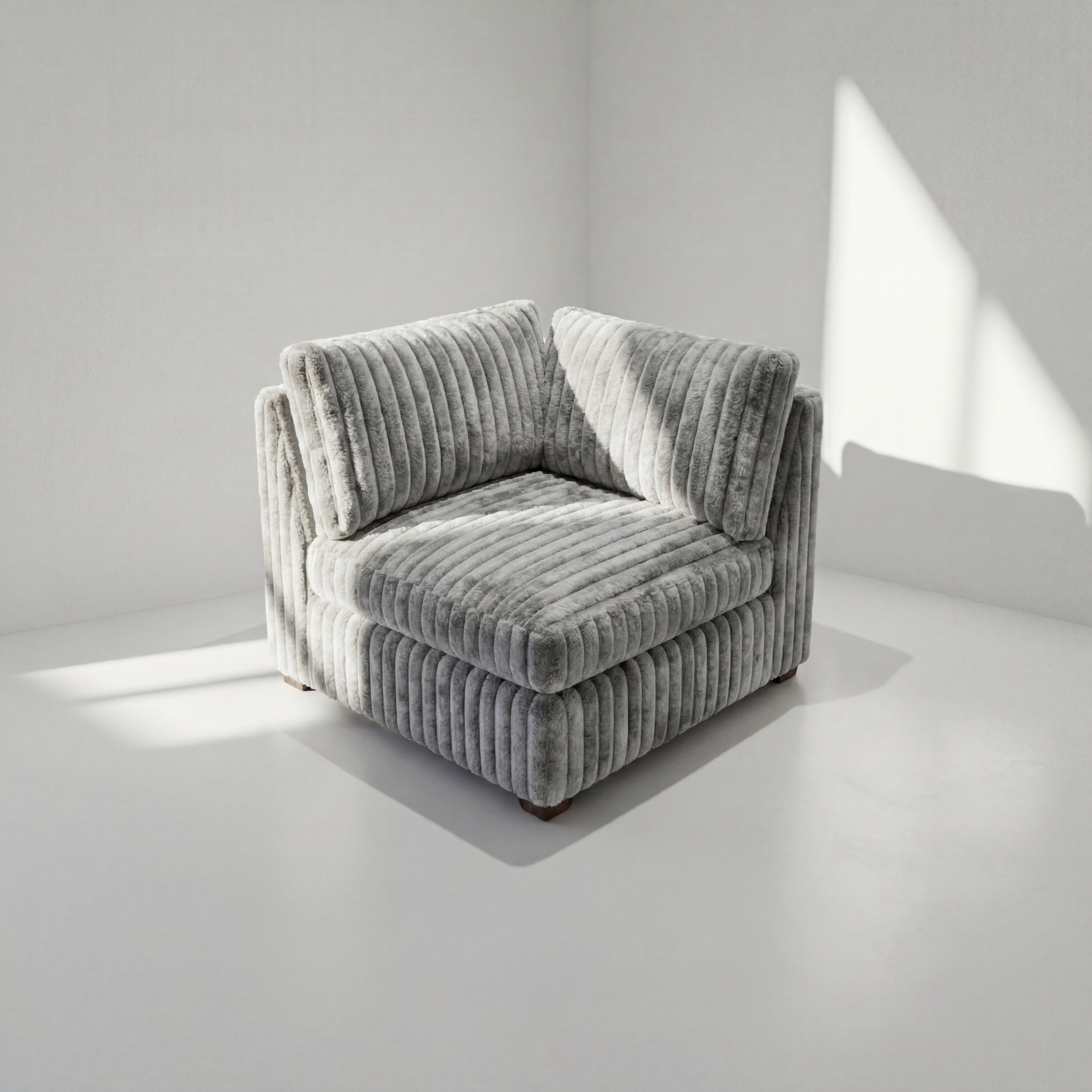 Big Wig Grey Modular Corner