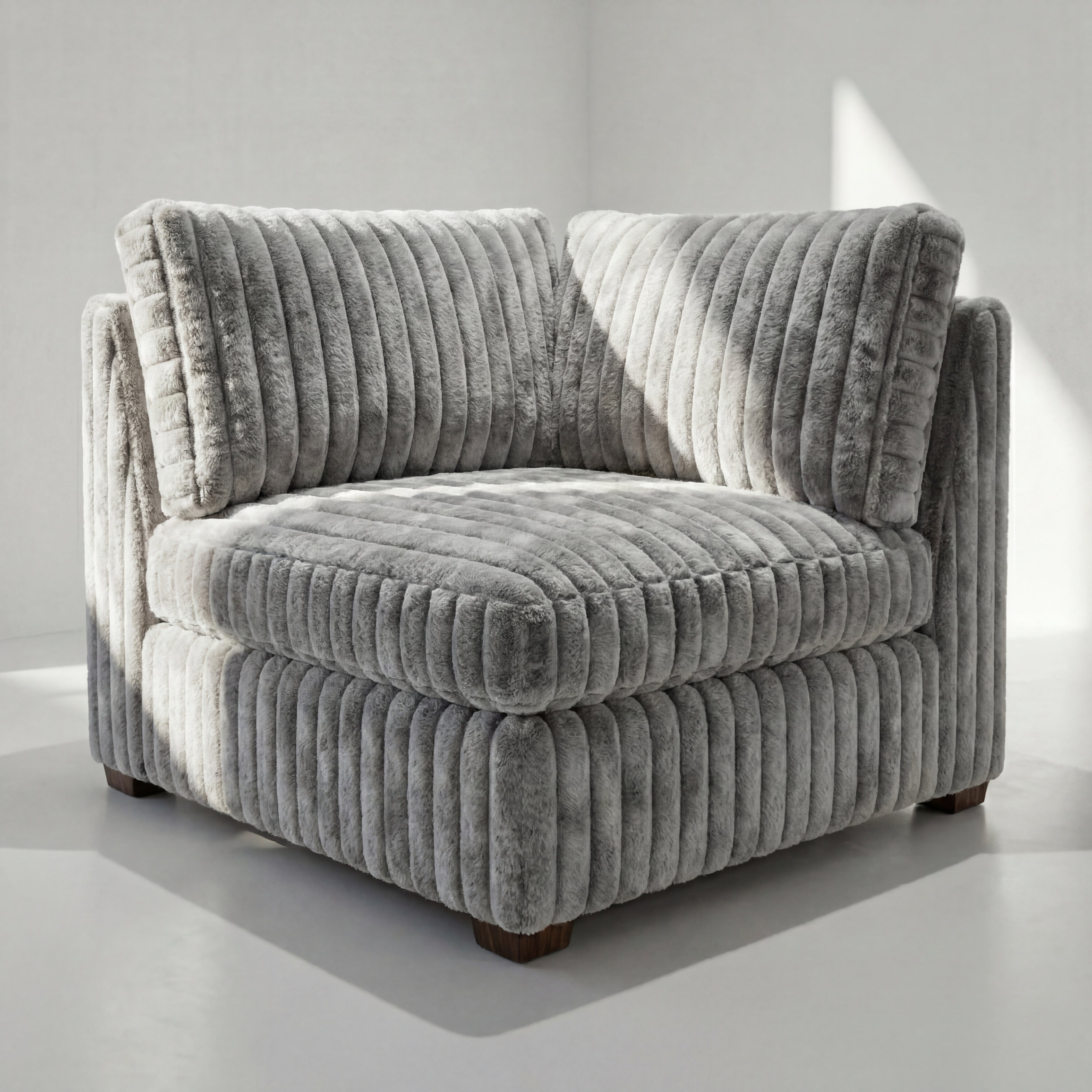 Big Wig Grey Modular Corner