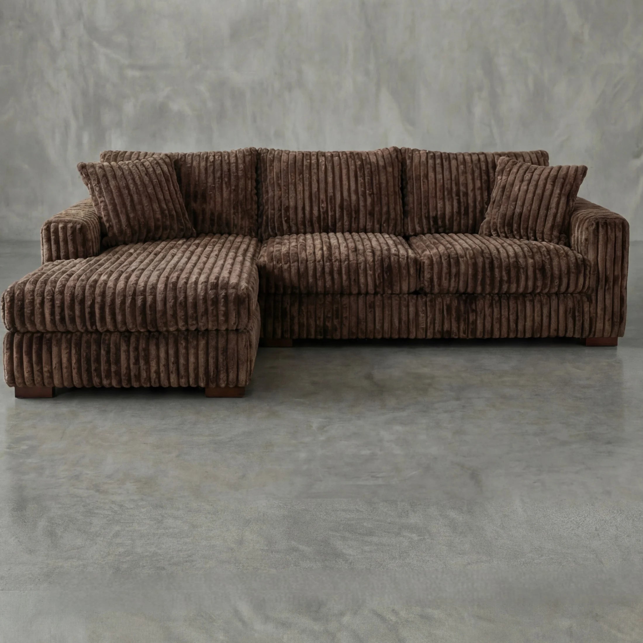 Big Wig Mocha Two-Piece Chaise Sectional