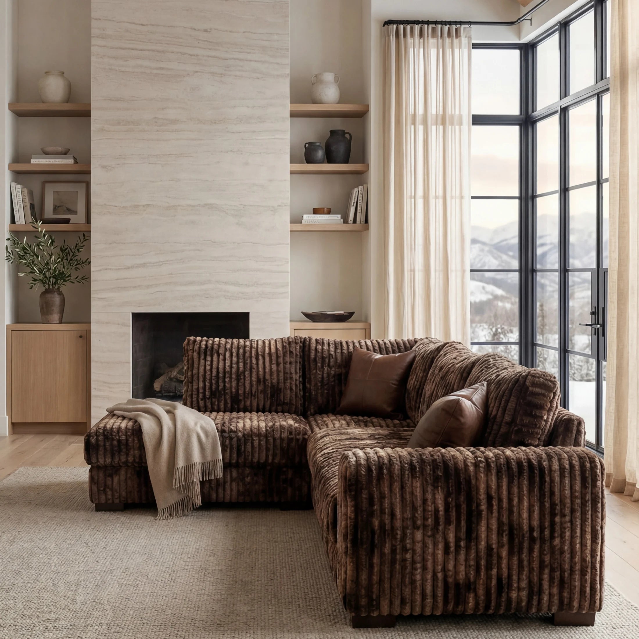 Big Wig Mocha Two-Piece Sectional