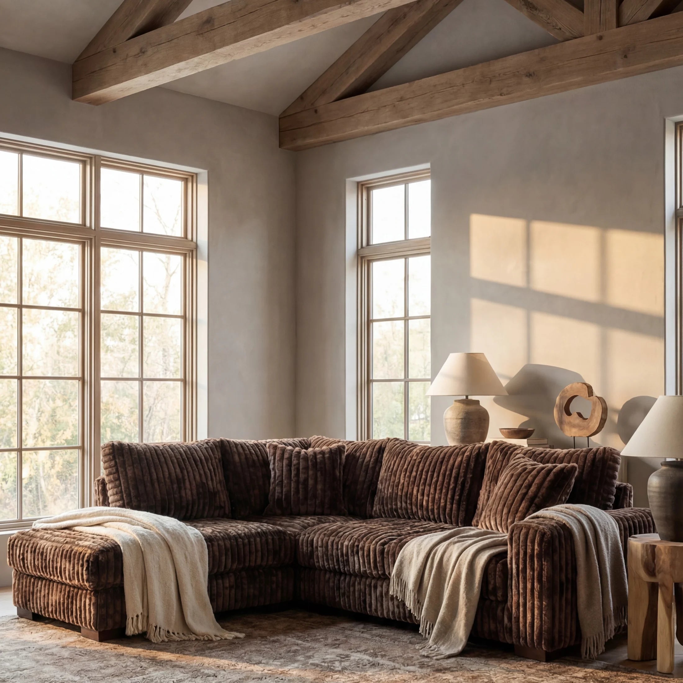 Big Wig Mocha Two-Piece Sectional
