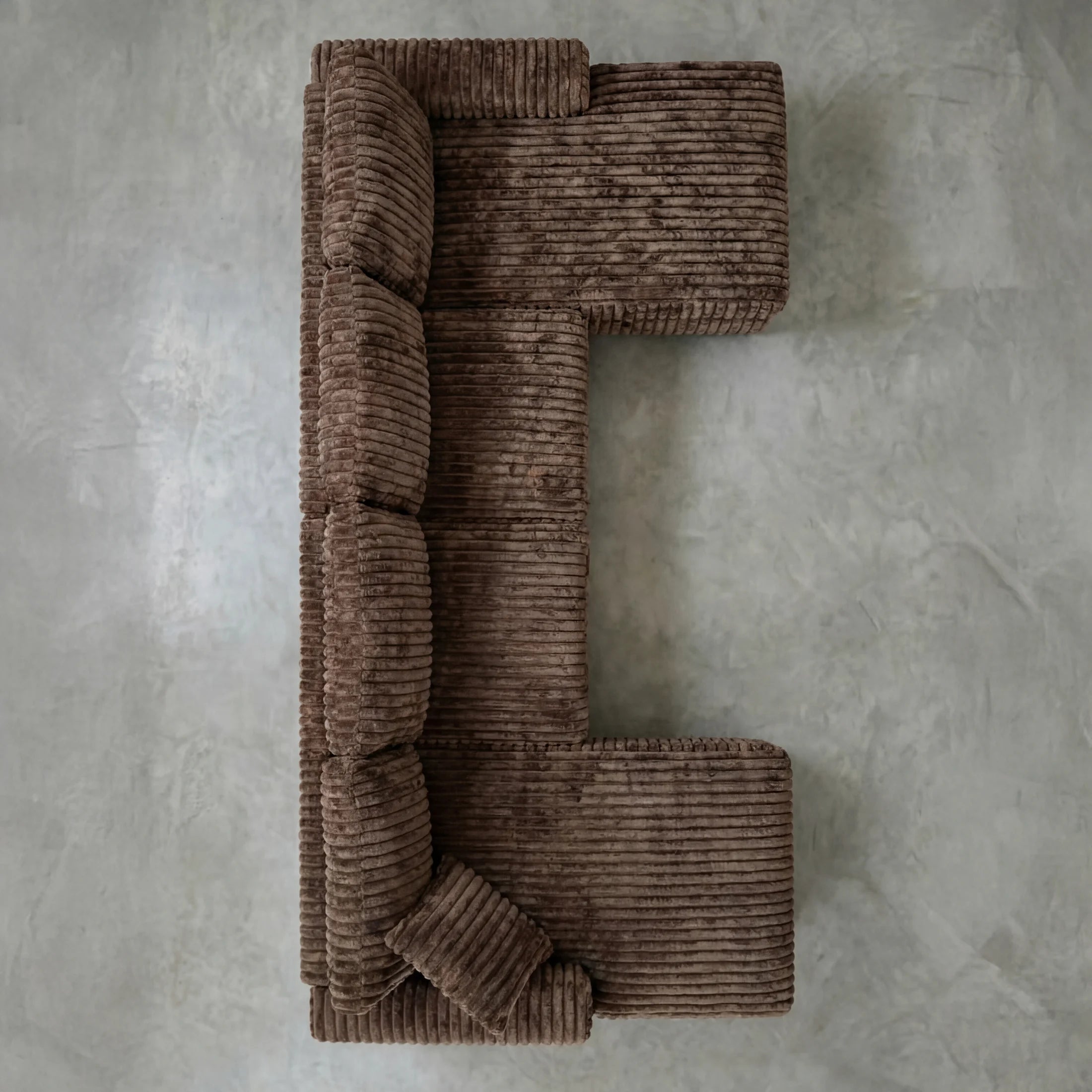 Big Wig Mocha Three-Piece Double Chaise Sectional