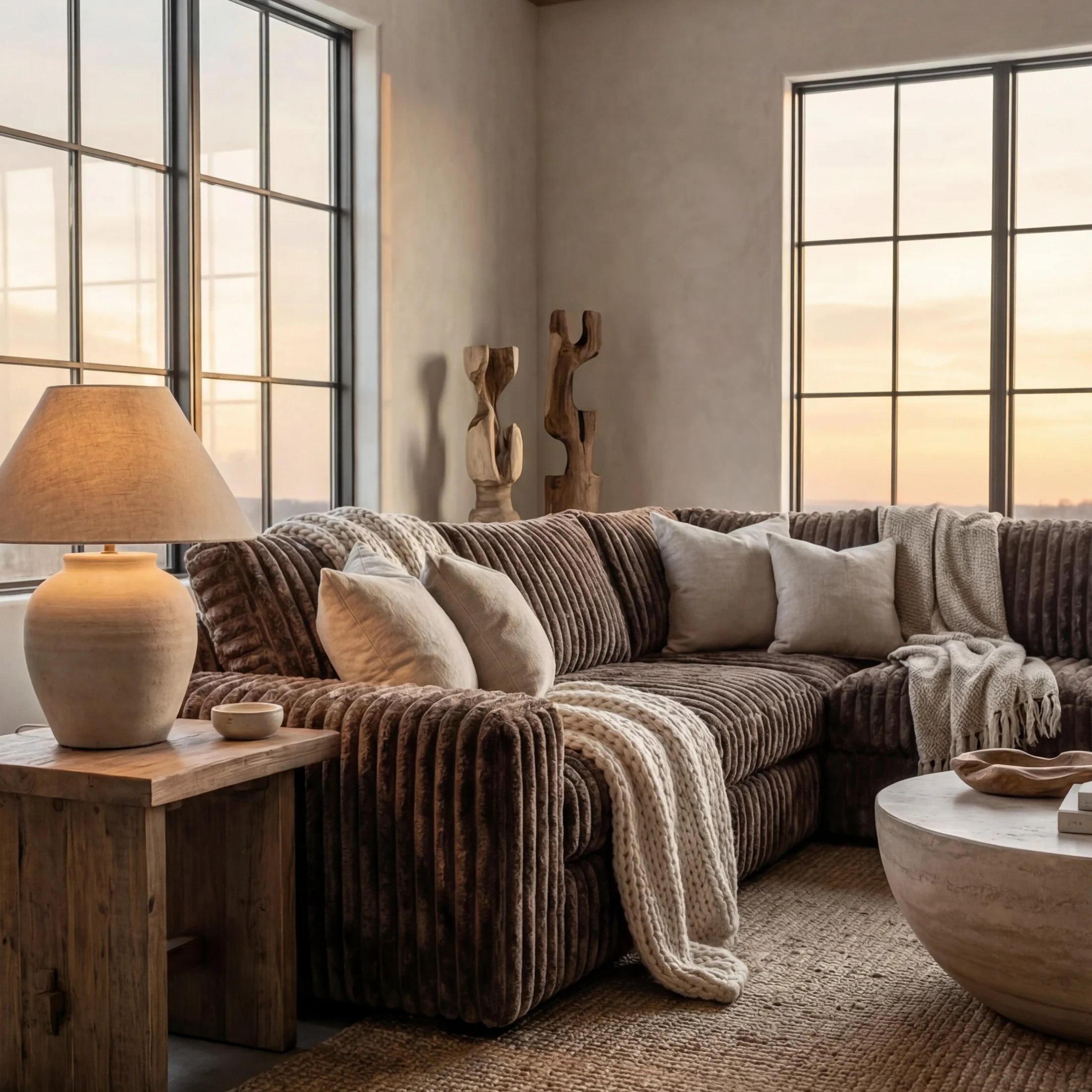 Big Wig Mocha Three-Piece Sectional