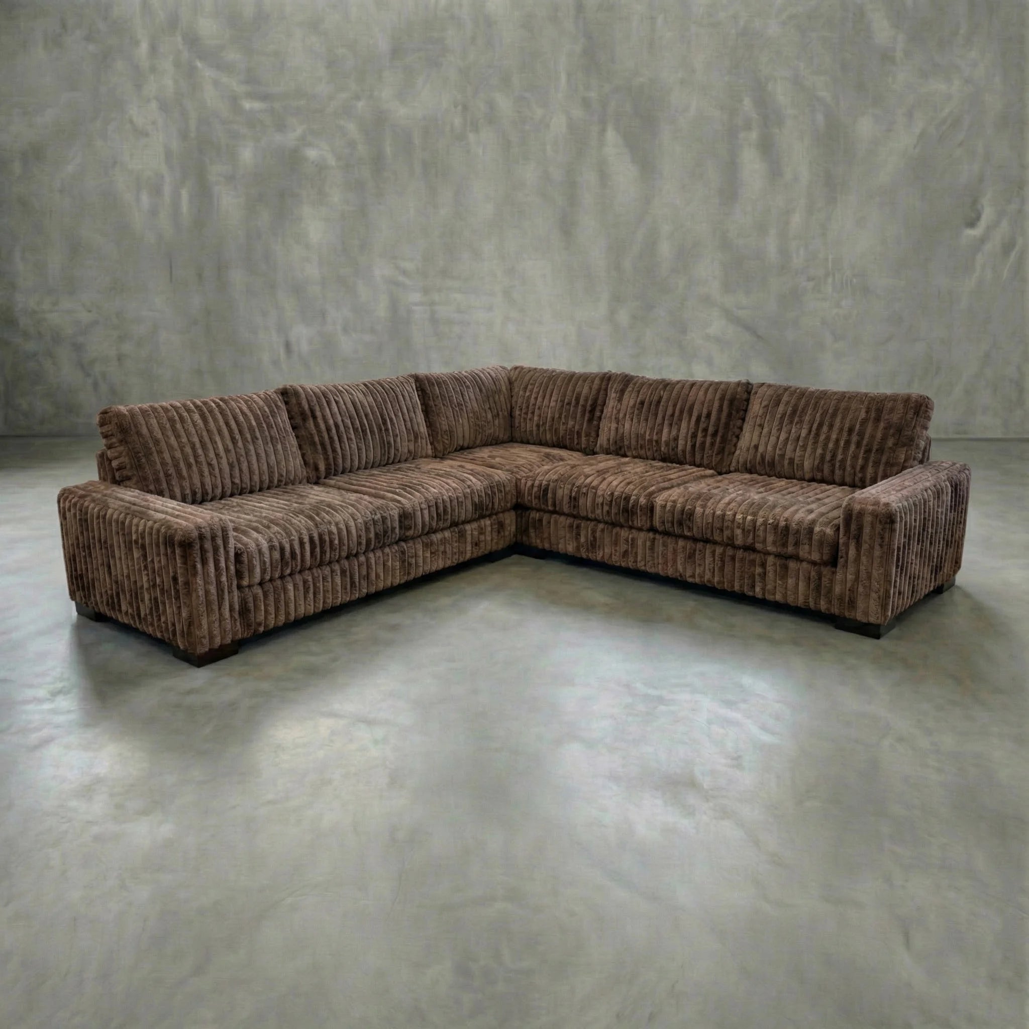 Big Wig Mocha Three-Piece Sectional