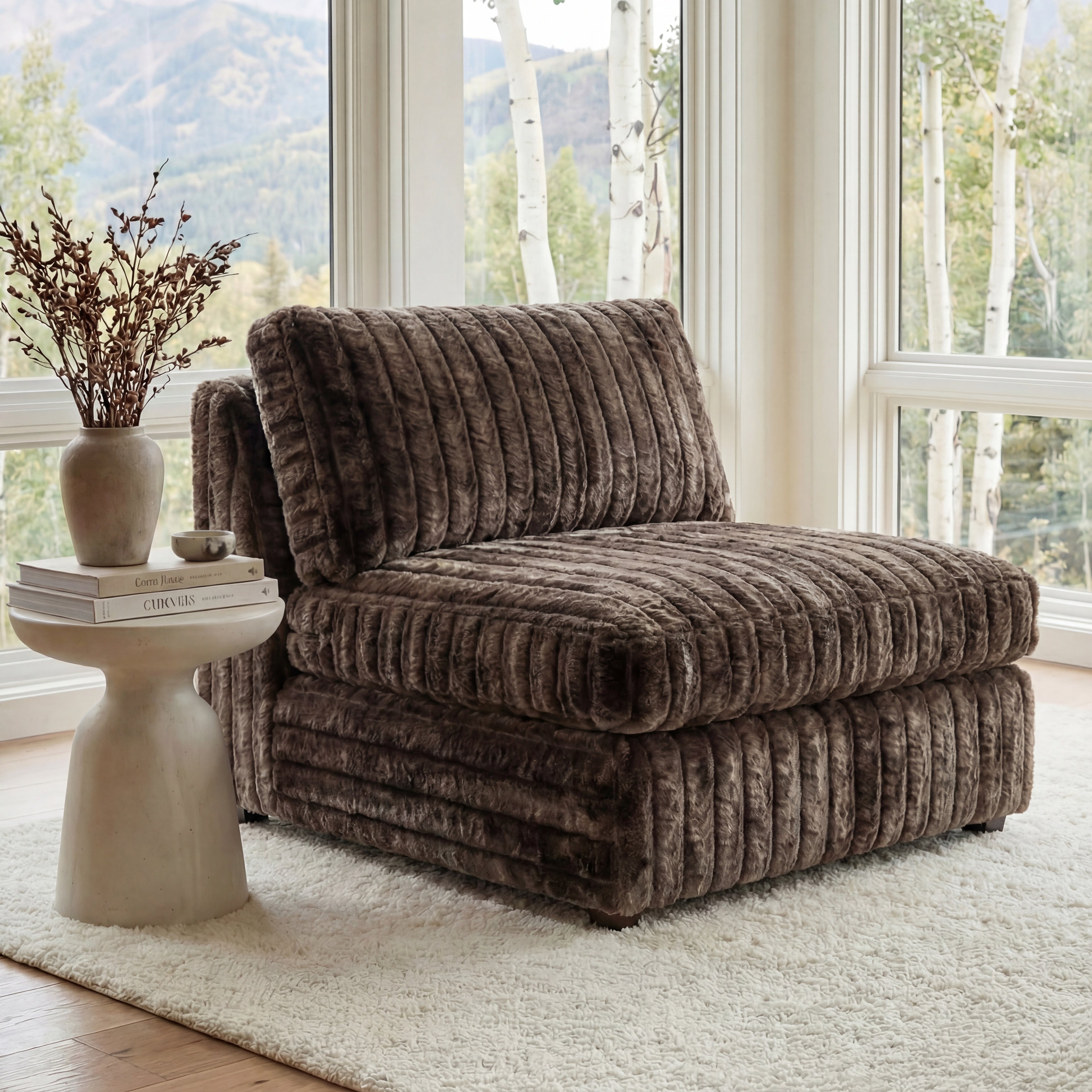 Big Wig Mocha Modular Bench