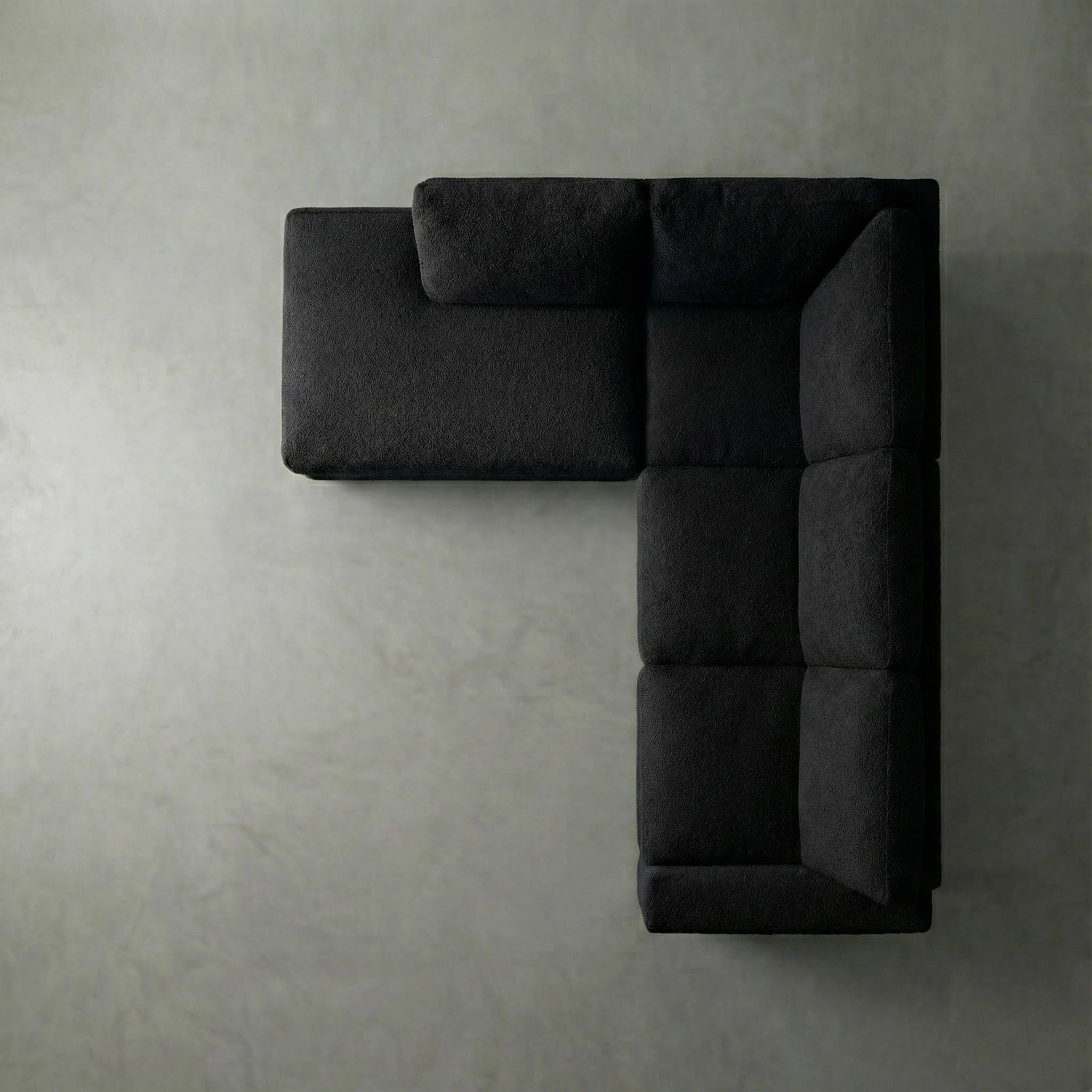 Cuddle Black Veylo Two-Piece Sectional