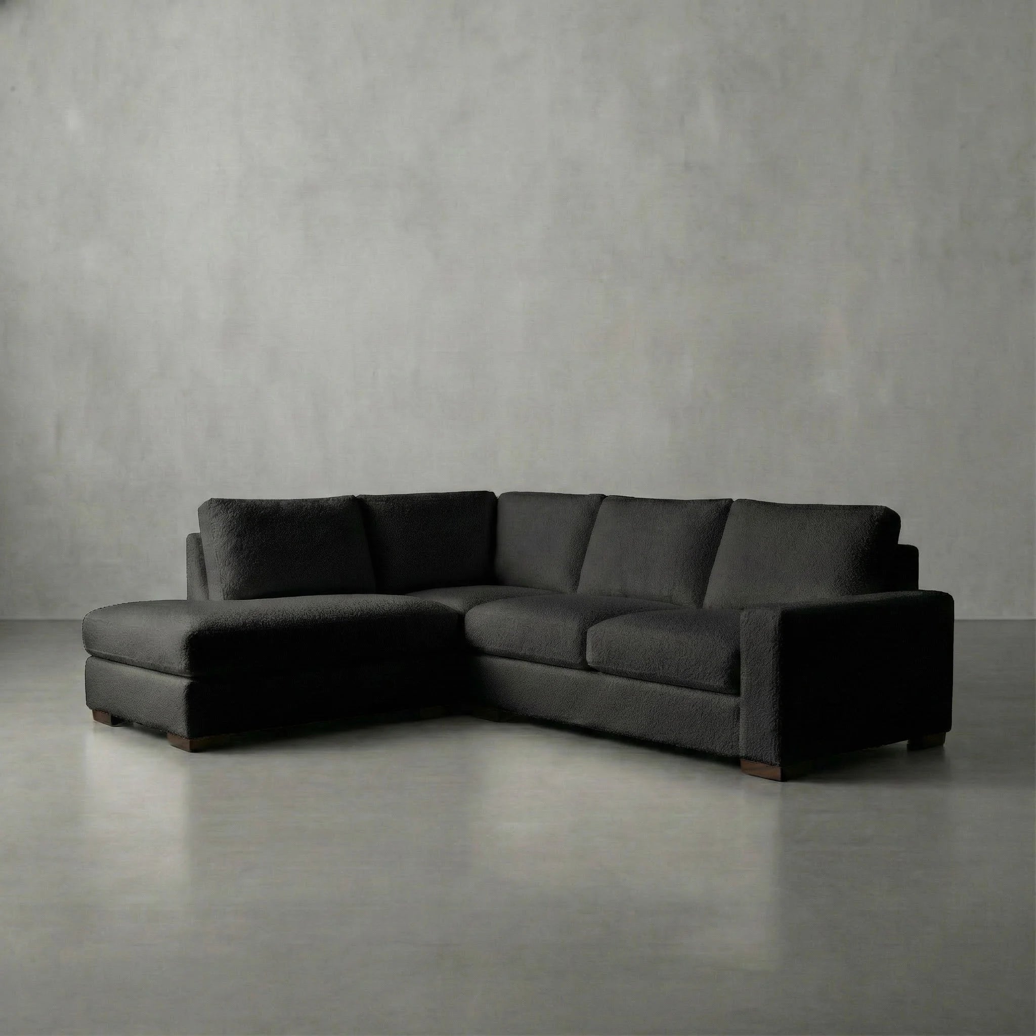 Cuddle Black Veylo Two-Piece Sectional