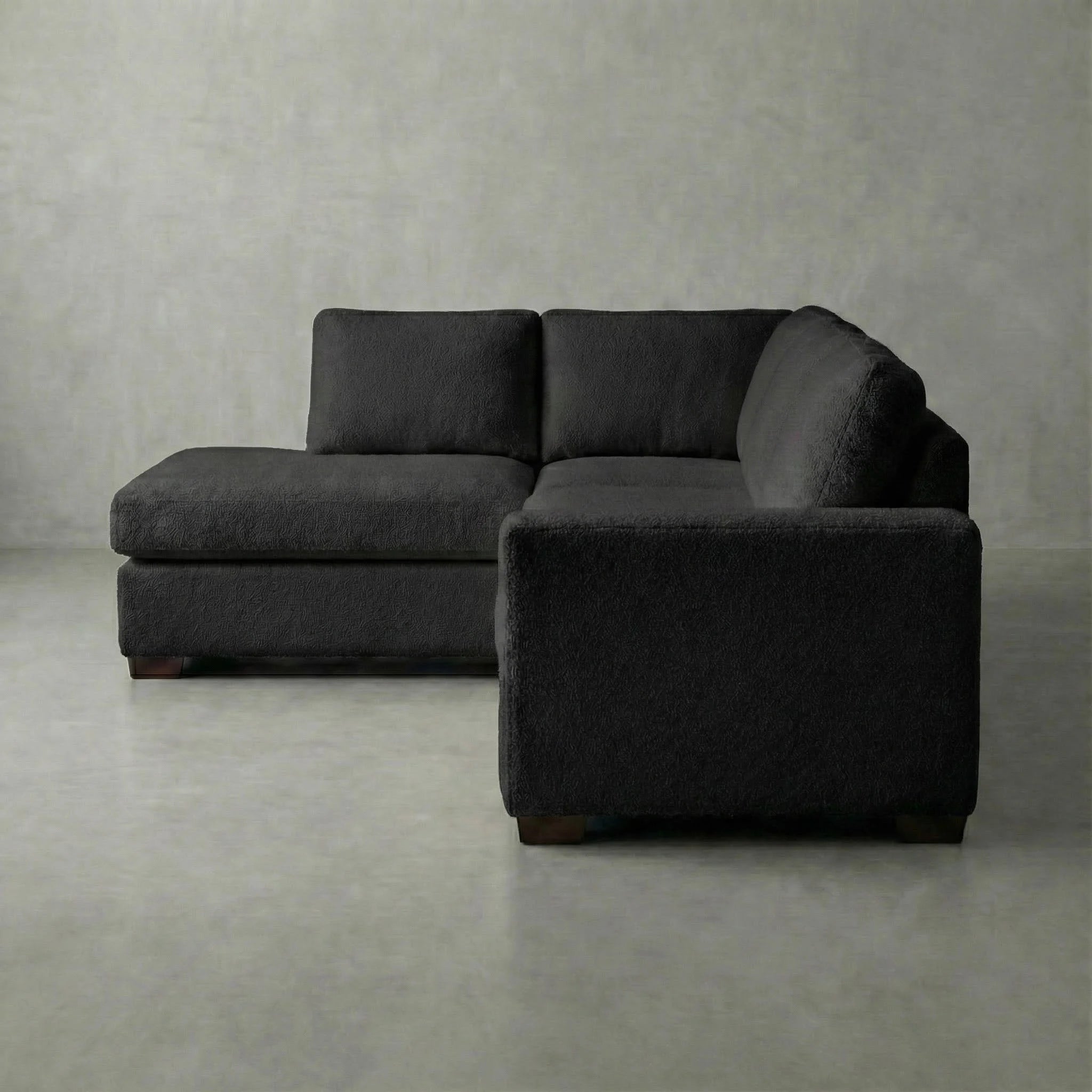 Cuddle Black Veylo Two-Piece Sectional