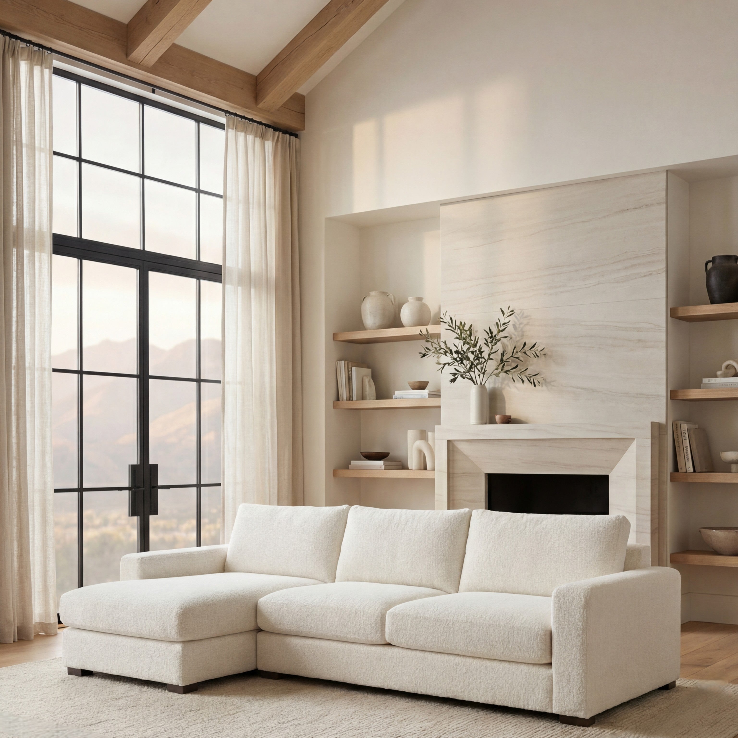 Cuddle Bone Two-Piece Chaise Sectional