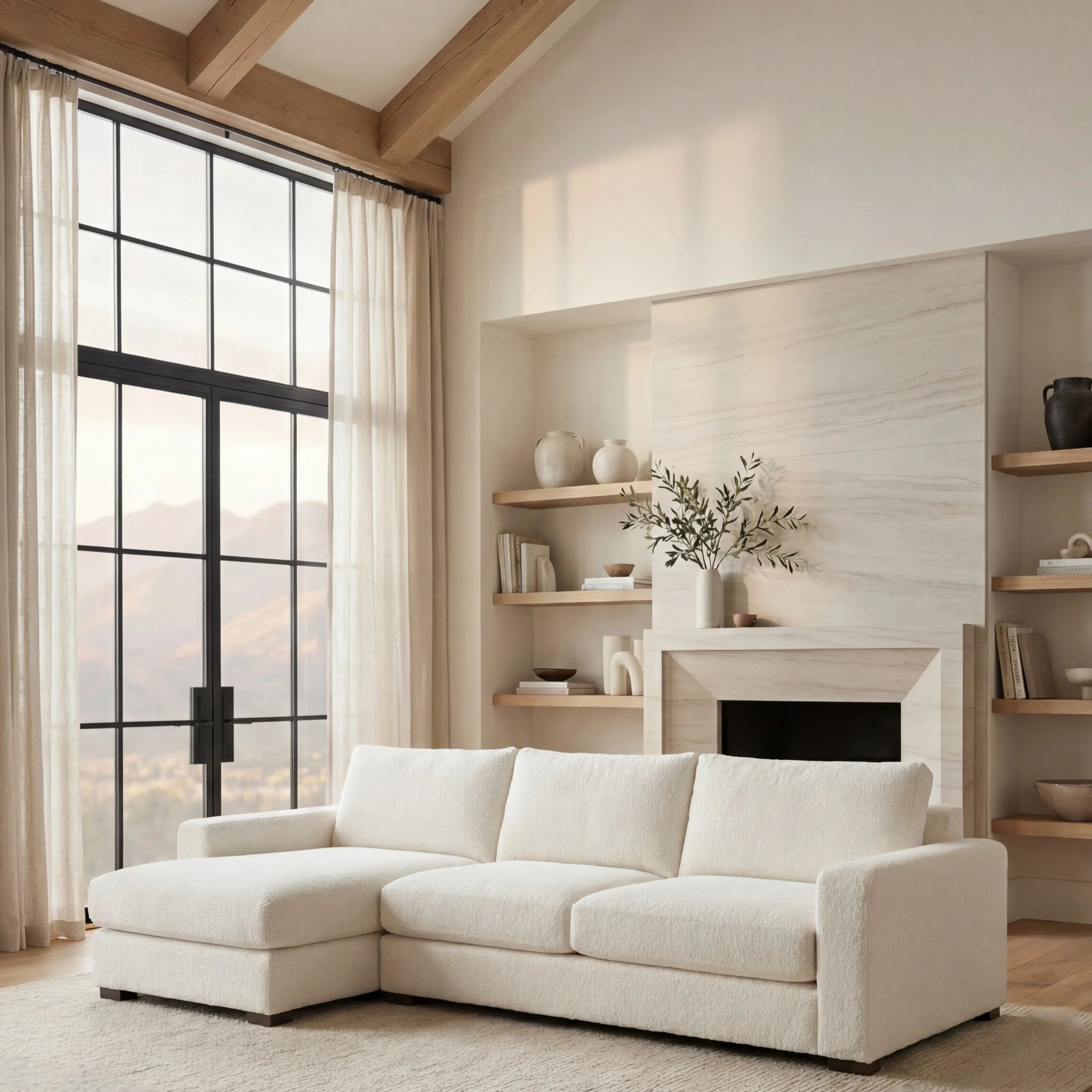 Cuddle Bone Two-Piece Chaise Sectional