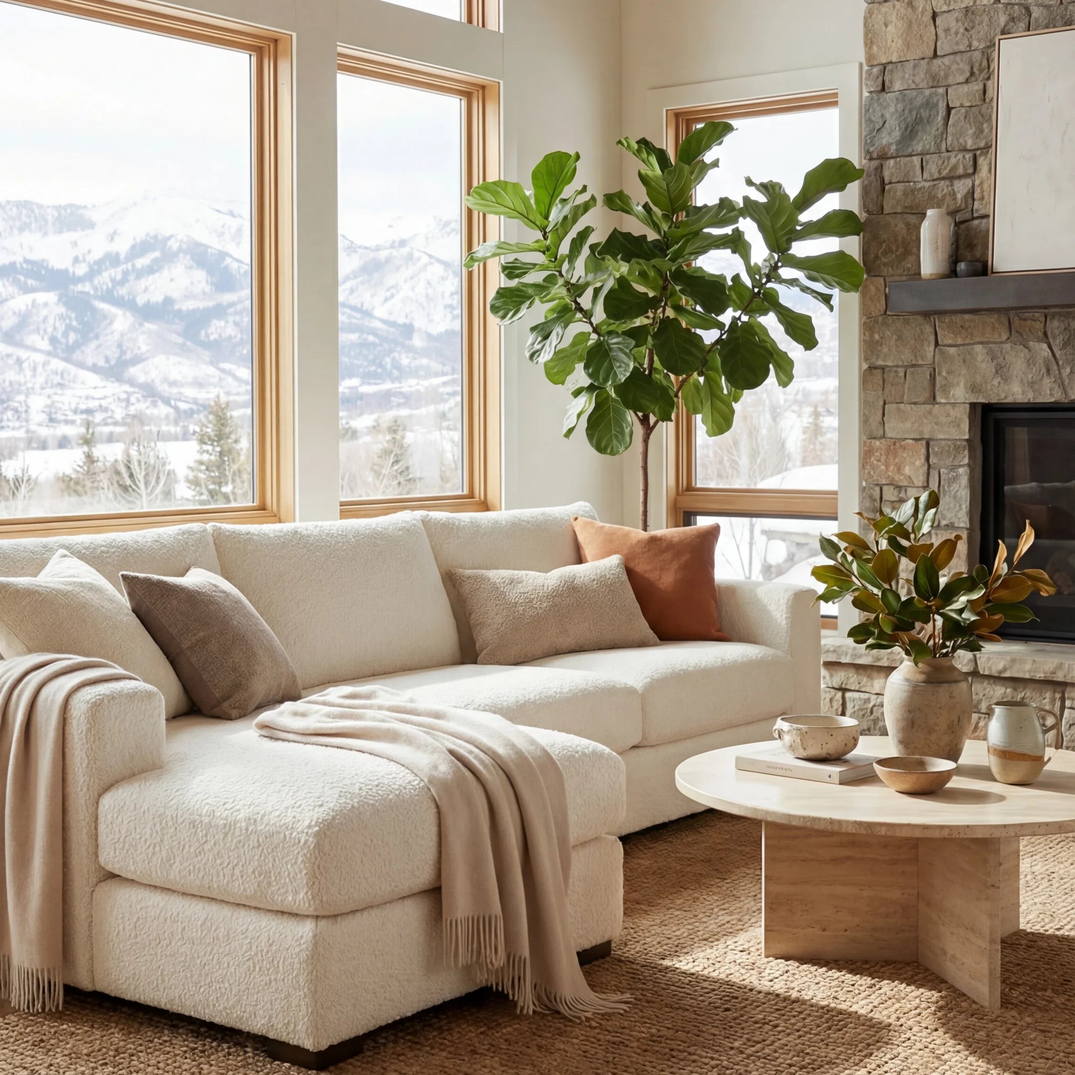 Cuddle Bone Two-Piece Chaise Sectional