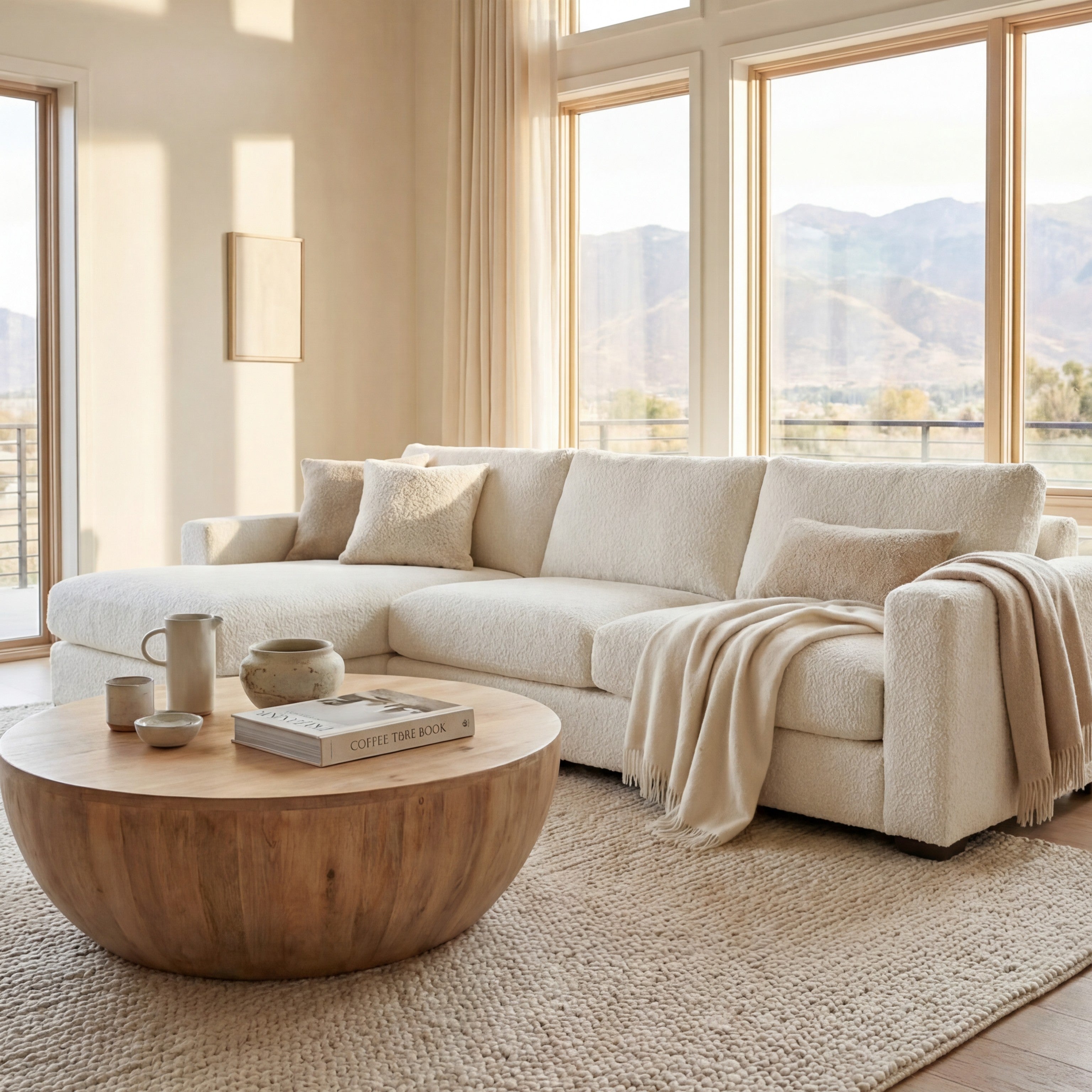 Cuddle Bone Two-Piece Chaise Sectional