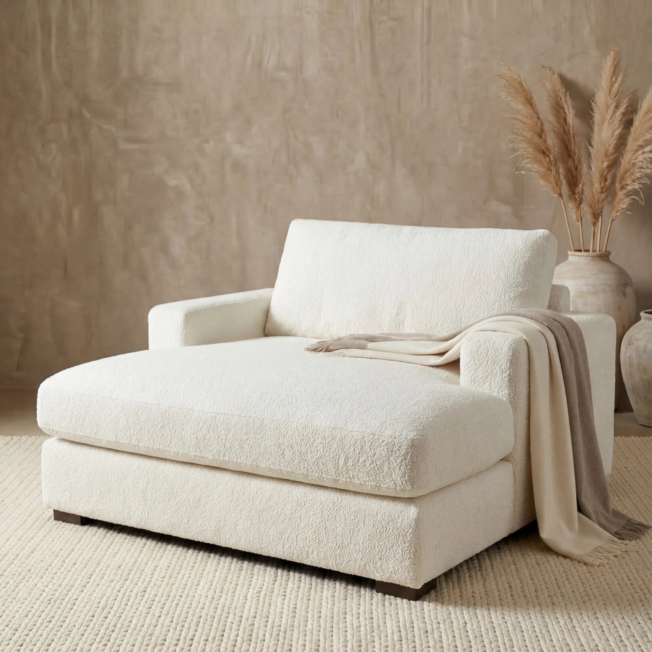 Cuddle Bone chaise lounger staged in a styled living room (view 2)