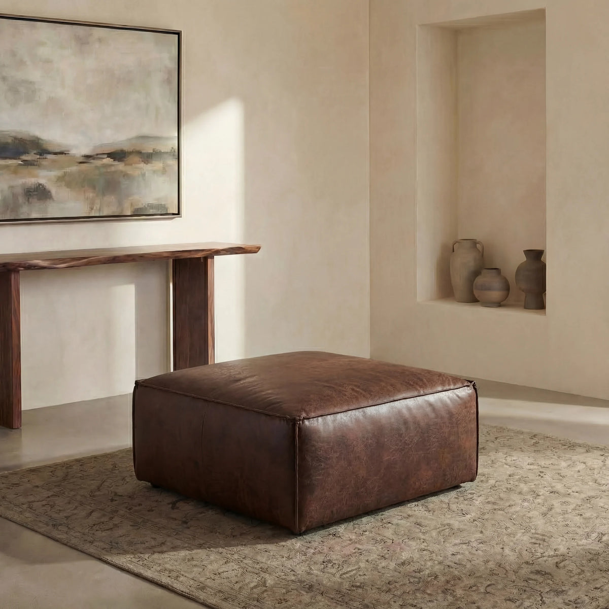 Dakota Brandy Modular Ottoman