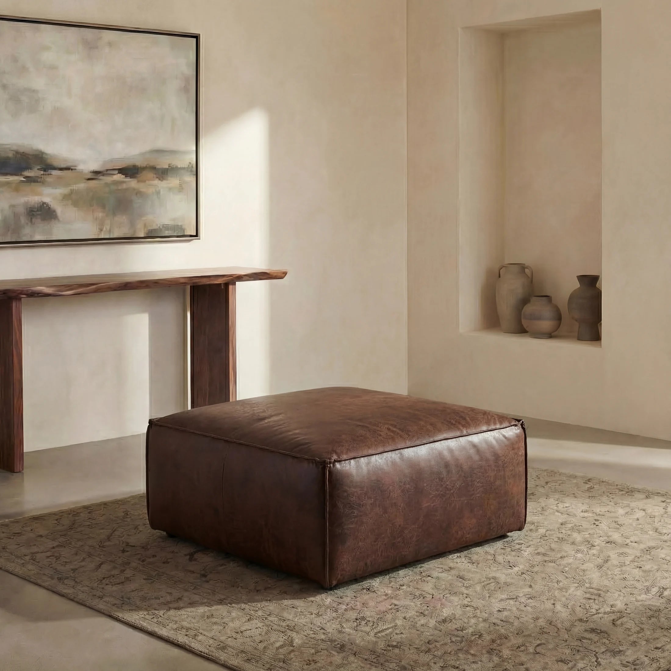 Dakota Brandy Modular Ottoman