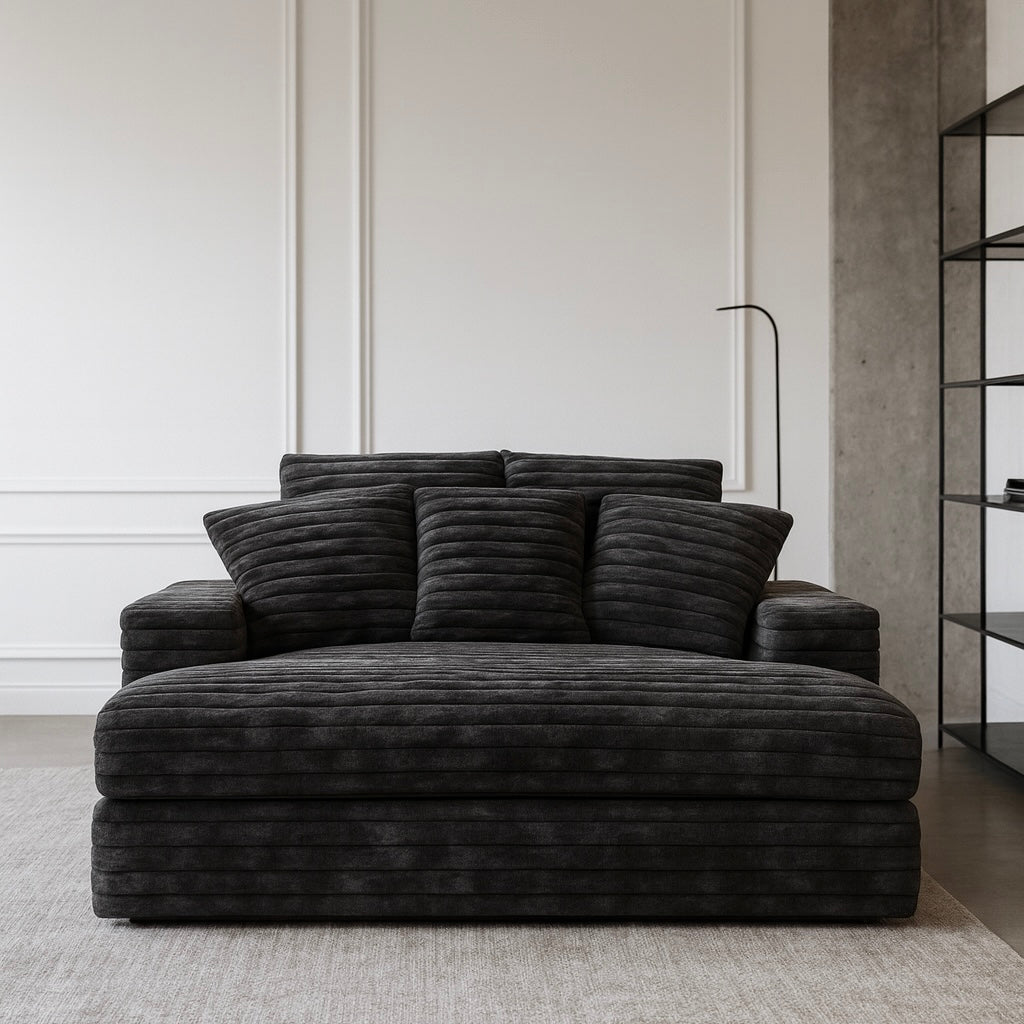 Big Wig Charcoal Chaise Lounger