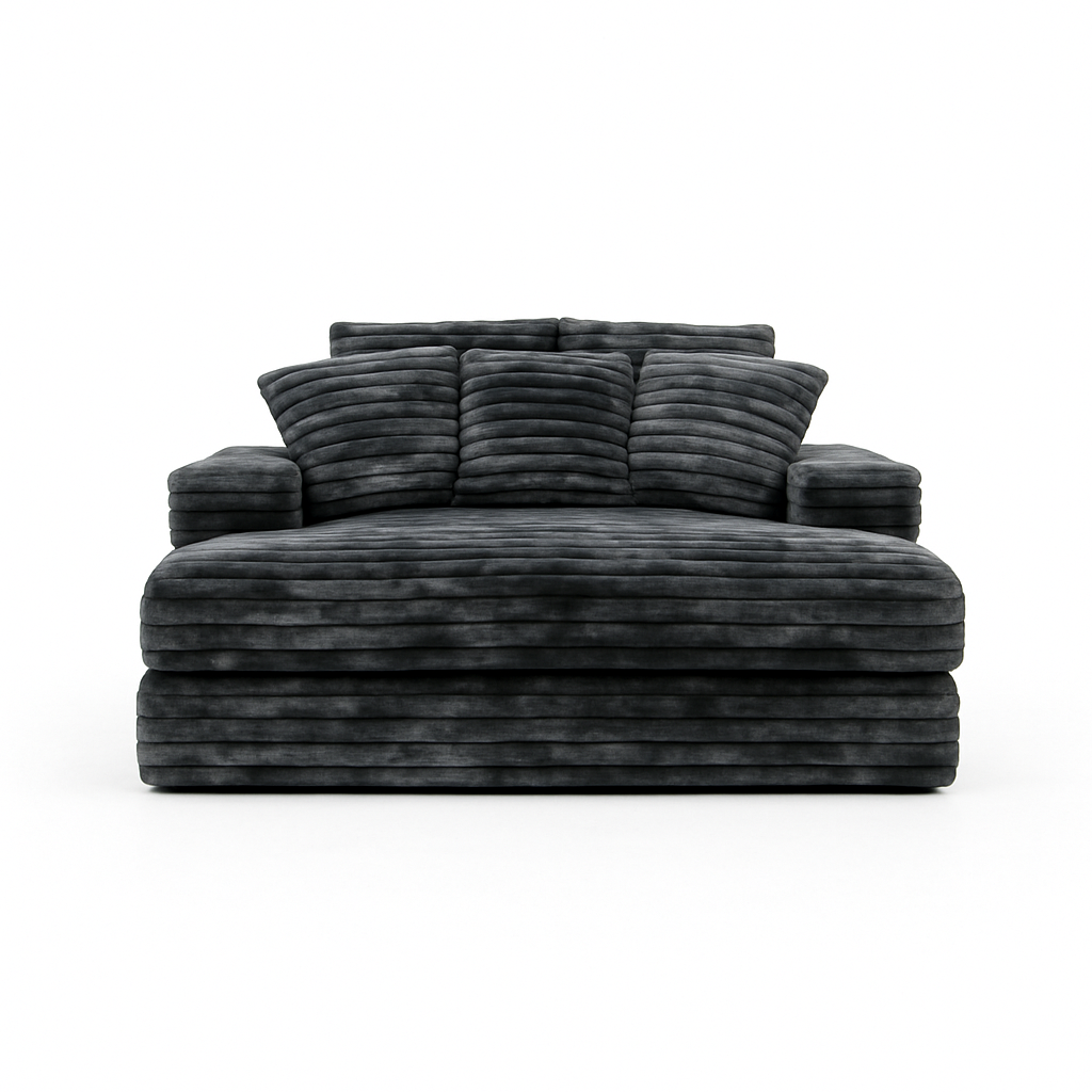Big Wig Charcoal Chaise Lounger